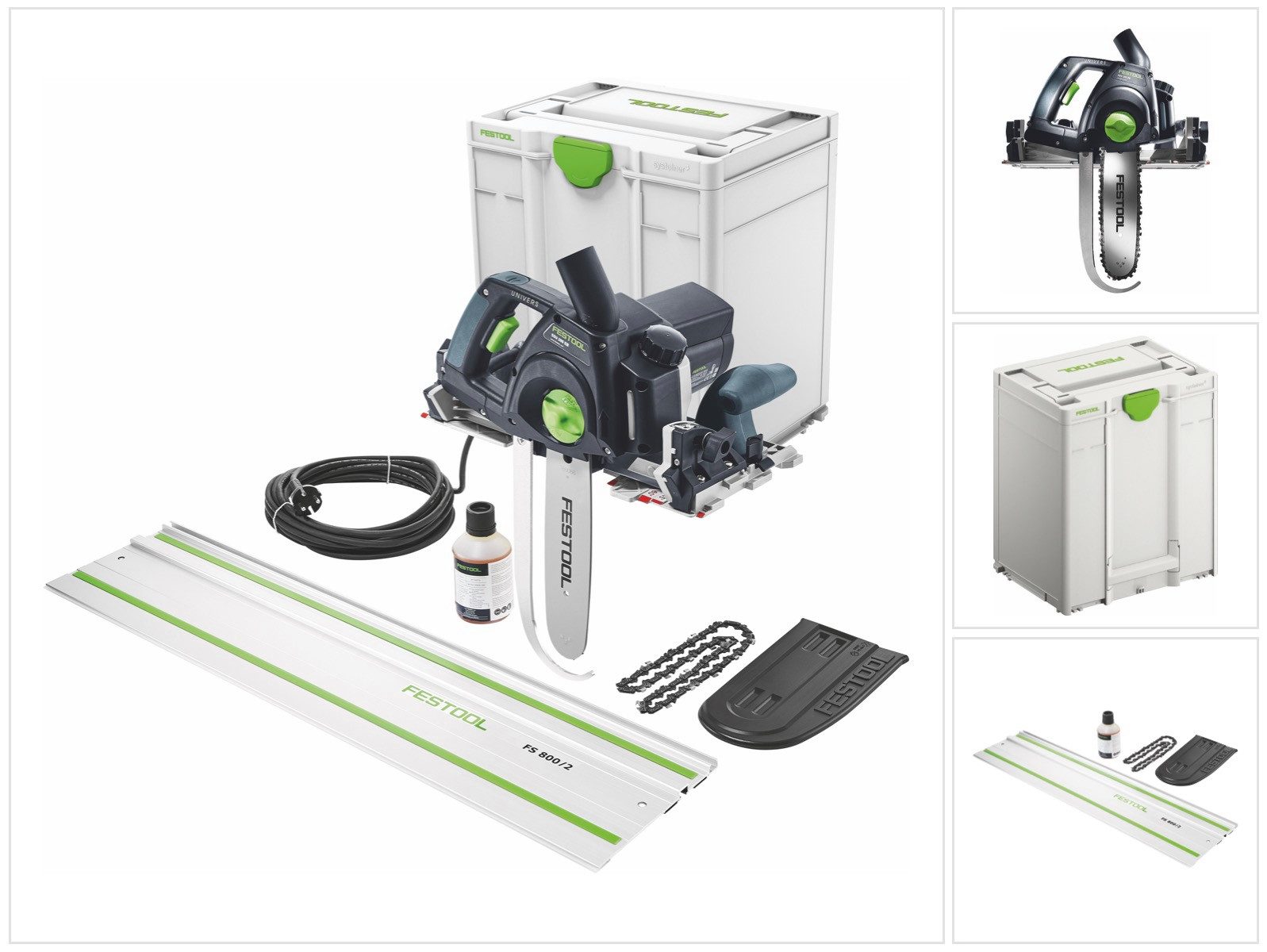 FESTOOL Kompakt-Handkreissäge SSU 200 EB-Plus-FS UNIVERS Schwertsäge 1600 W 200 mm (576565) + Füh