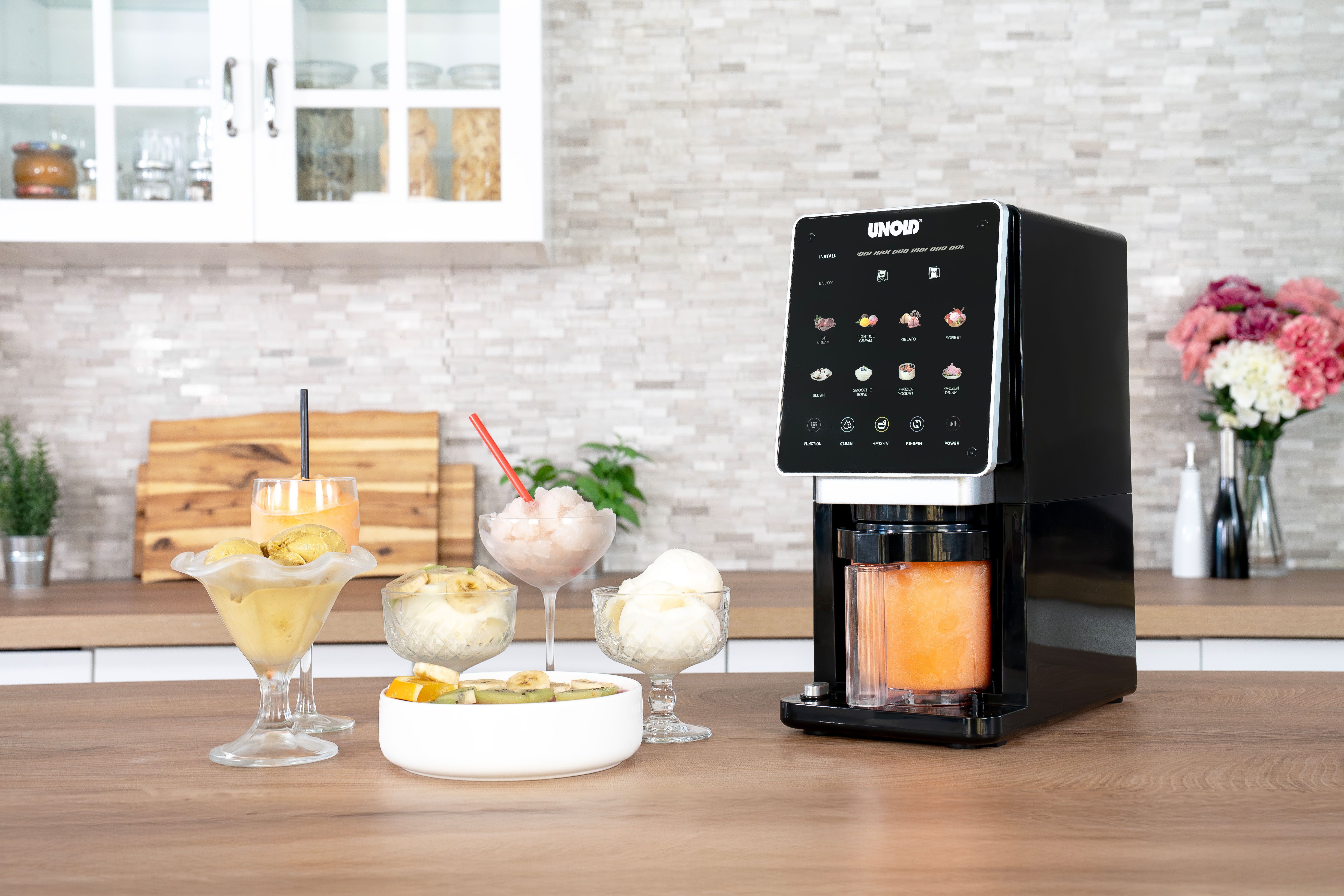 Unold Eismaschine Cream-Dream, 8 vielseitige Programme, 800 W, Inkl. 3 x 500 ml Behälter