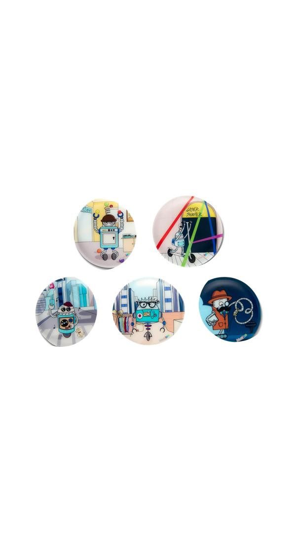 ergobag Schulranzen Klettie Set (5-tlg), zum Individualisieren und Sammeln