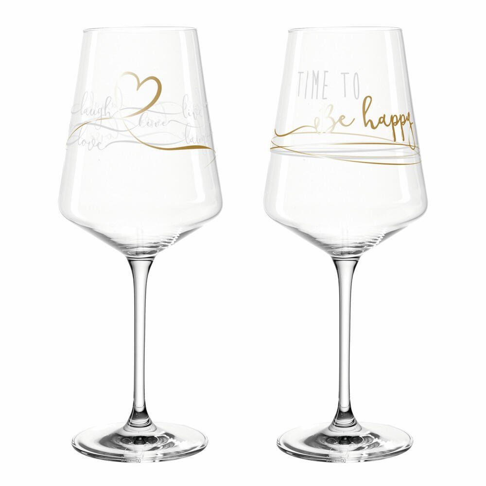 LEONARDO Weinglas 2er Set Presente Happy 560 ml, Kristallglas