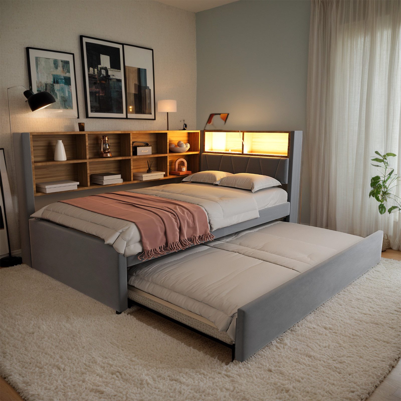 OKWISH Kinderbett Schlafsofa Funktionsbett Stauraumbett (Multifunktionales günstig online kaufen