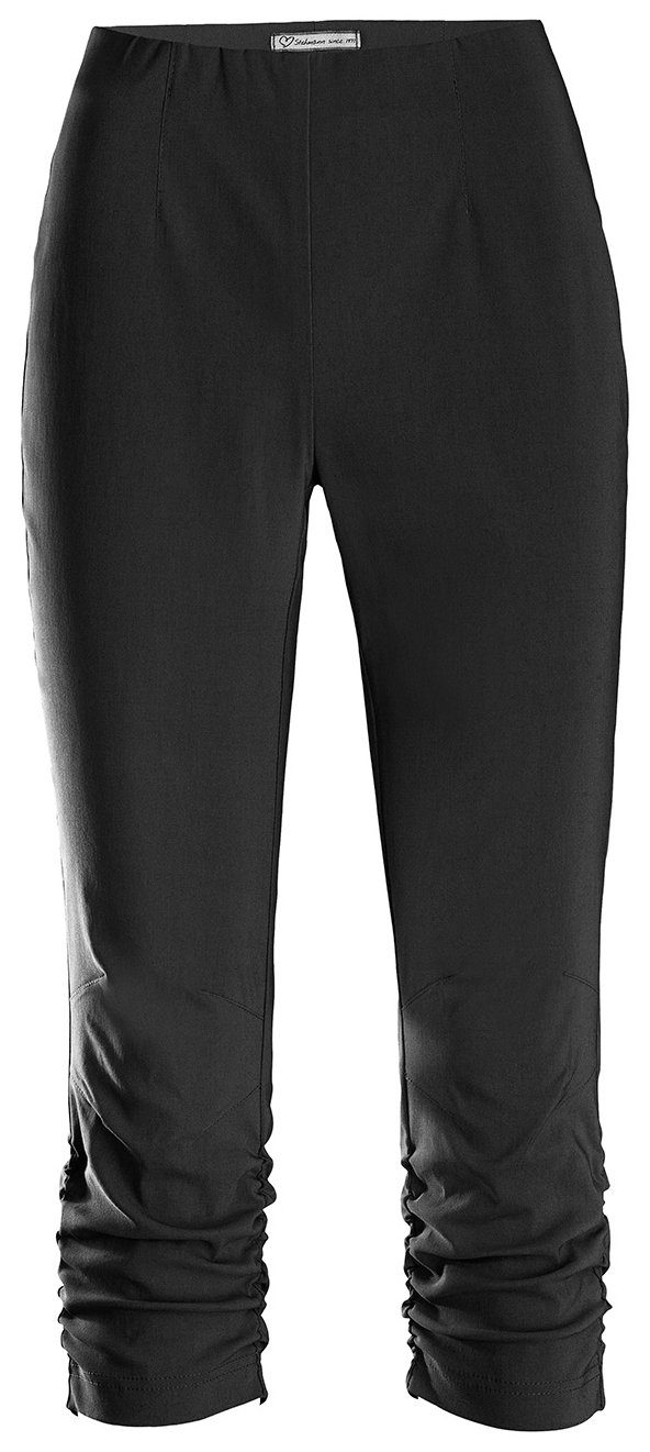 Stehmann Caprihose Maria-530-14060 elastischer Bund, seitliche Raffung am Bein, ohne Verschluss