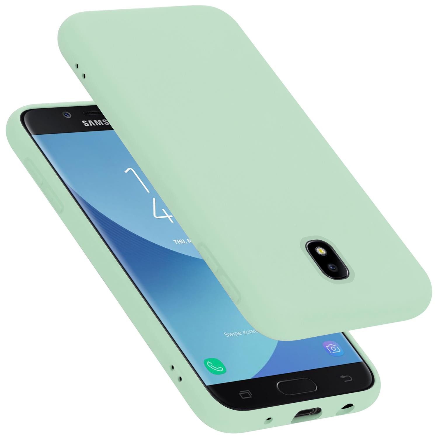 Cadorabo Handyhülle für Samsung Galaxy J7 2017 Hülle Samsung Galaxy J7 2017, Flexible Hülle TPU Silikon Schutzhülle Back Cover Case