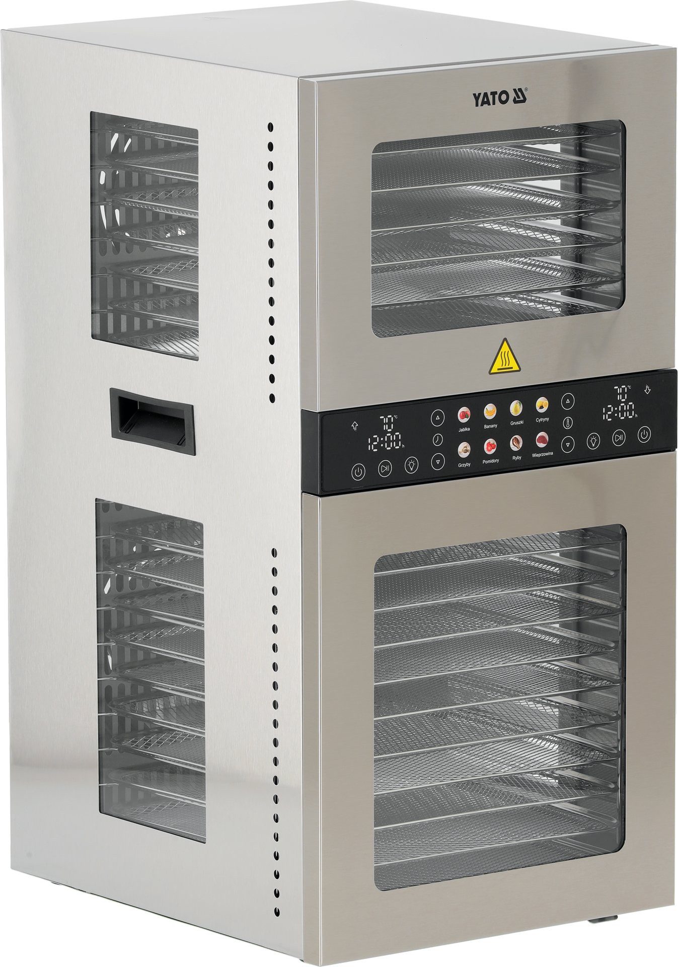 Yato Dörrautomat Gastro Lebensmitteltrockner mit 20 Edelstahl-Einschüben, 1500 W 1500 W, Gastro Lebensmitteltrockner mit 20 Edelstahl-Einschüben, 1500 W – Bild 2 von 5