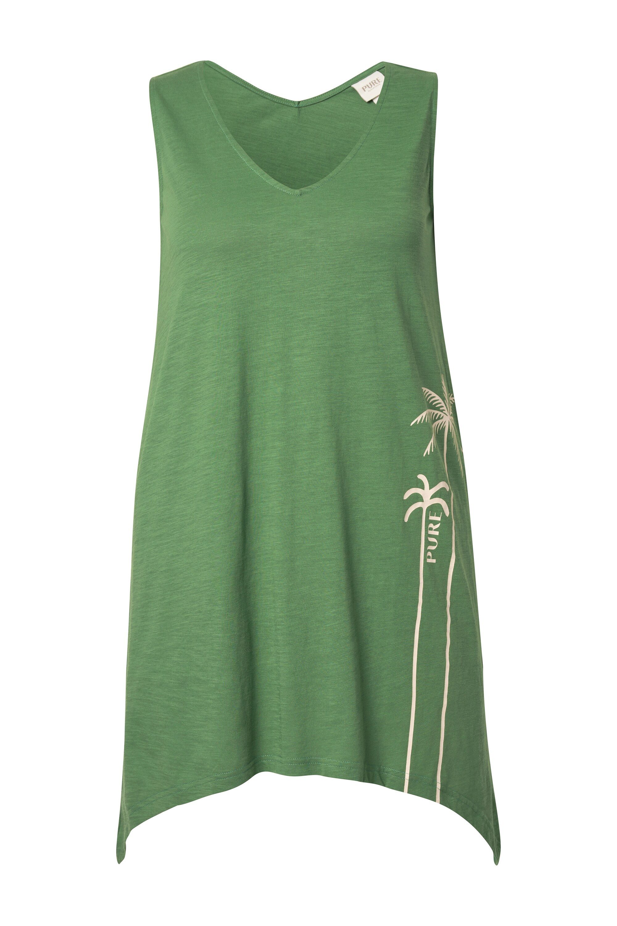 Ulla Popken Longtop Top Zipfelsaum V-Ausschnitt günstig online kaufen
