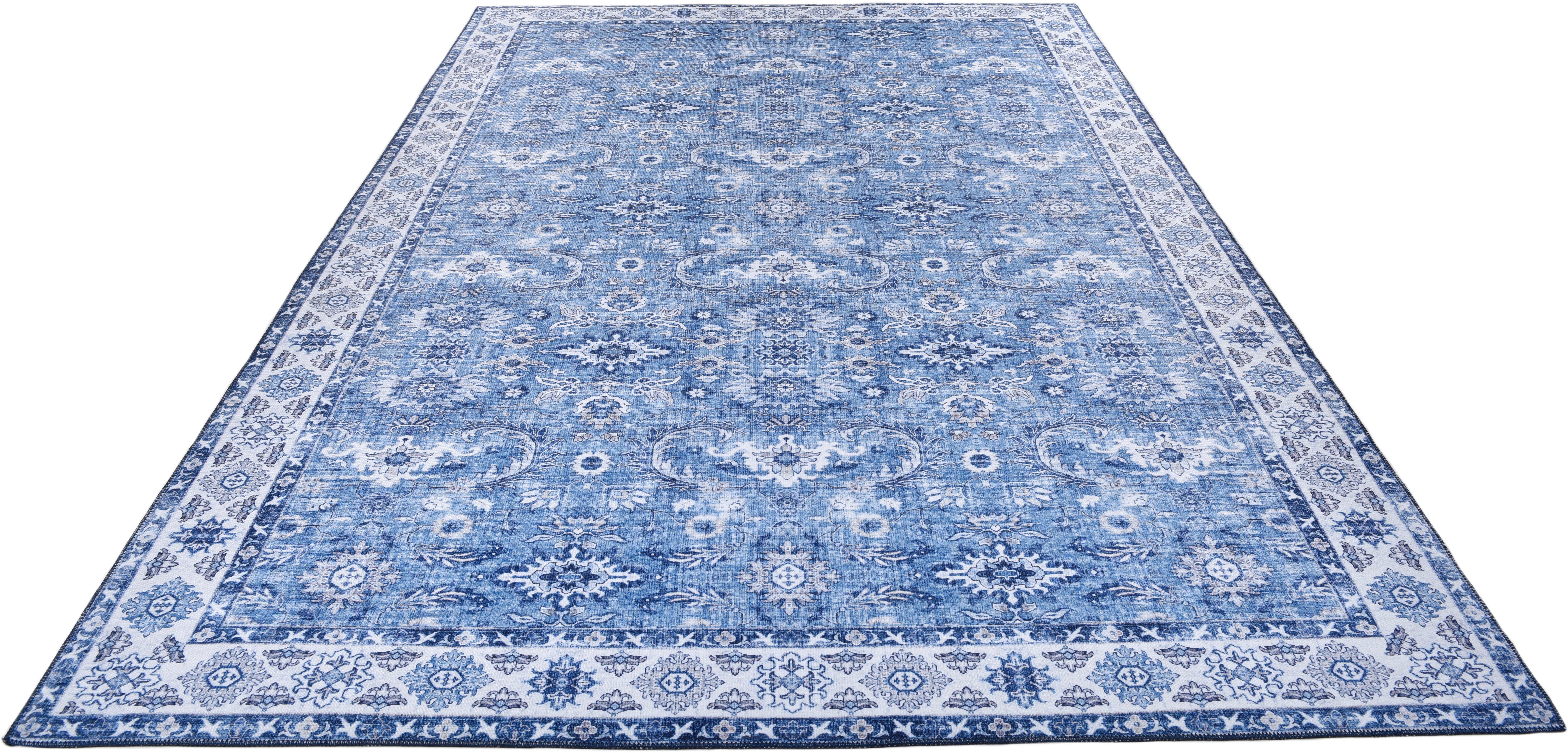 Gino Falcone Teppich Cecilia 070, rechteckig, Höhe: 3 mm, Flachgewebe, bedruckt, Orient-Optik