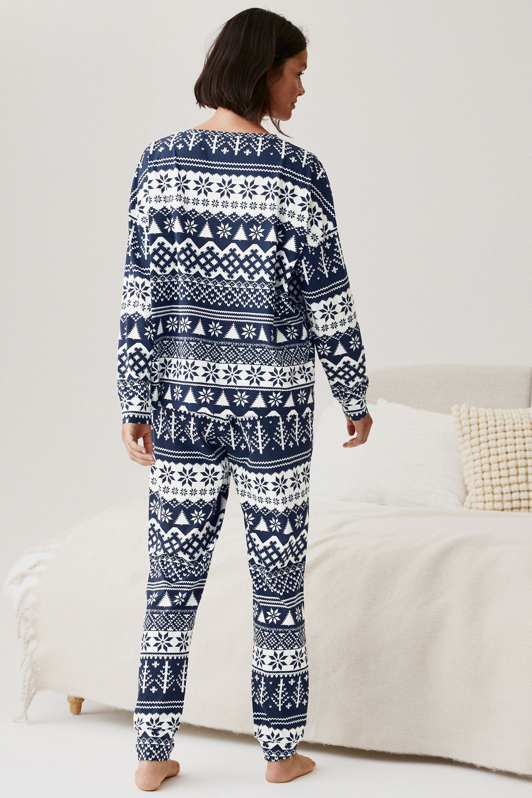(2 tlg) Damen Next Weihnachtspyjamas Pyjama (Familienkollektion)
