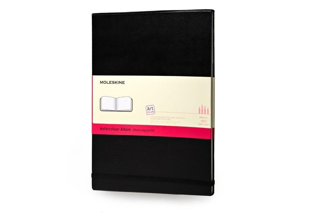 MOLESKINE Notizbuch Moleskine Folio Watercolour Album A4, black