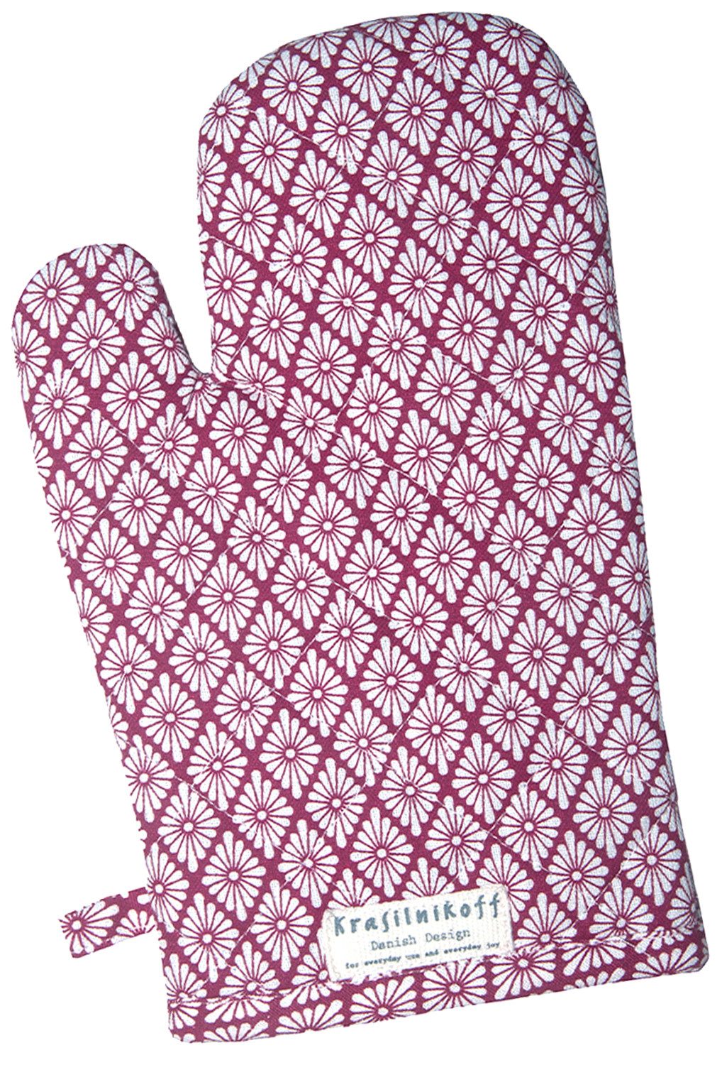 Krasilnikoff Topfhandschuhe Biscuit, (1-tlg., 1-teilig), Ofenhandschuh wattiert Größe: ca.18x30cm