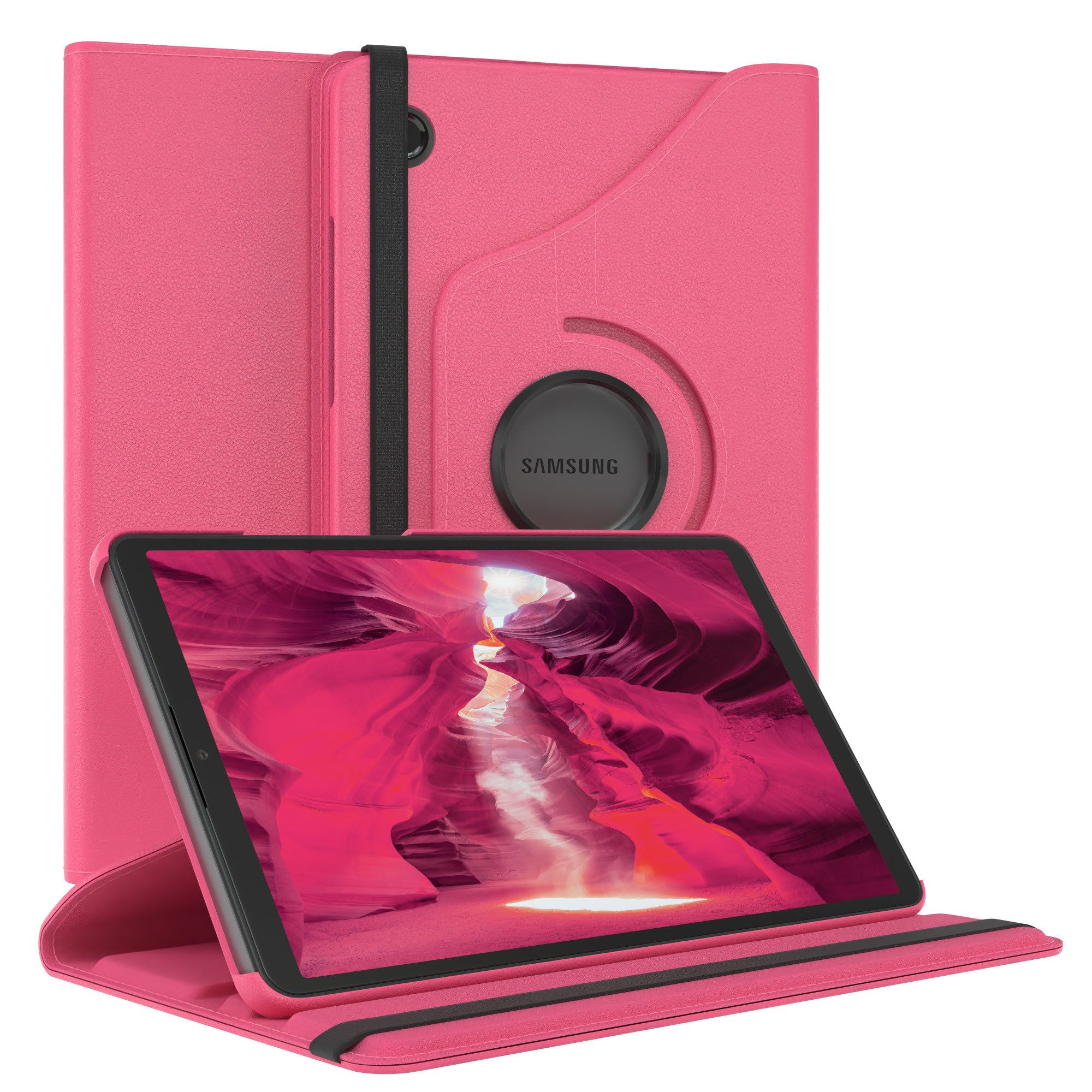 EAZY CASE Tablet-Hülle Rotationcase für Samsung Galaxy Tab A11 8,7 Zoll, Klapphülle zum Aufstellen Rundum Hülle Book Tablet Slim Klappcase Pink von EAZY CASE