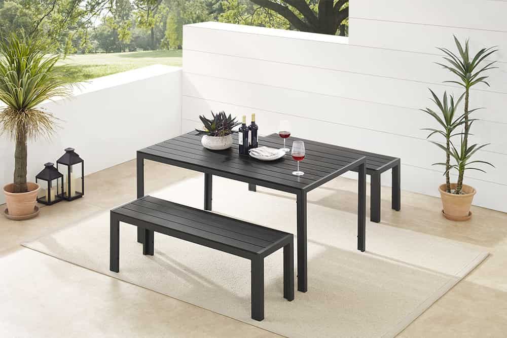 riess-ambiente Gartenbank DESIGNO 130cm anthrazit / günstig online kaufen