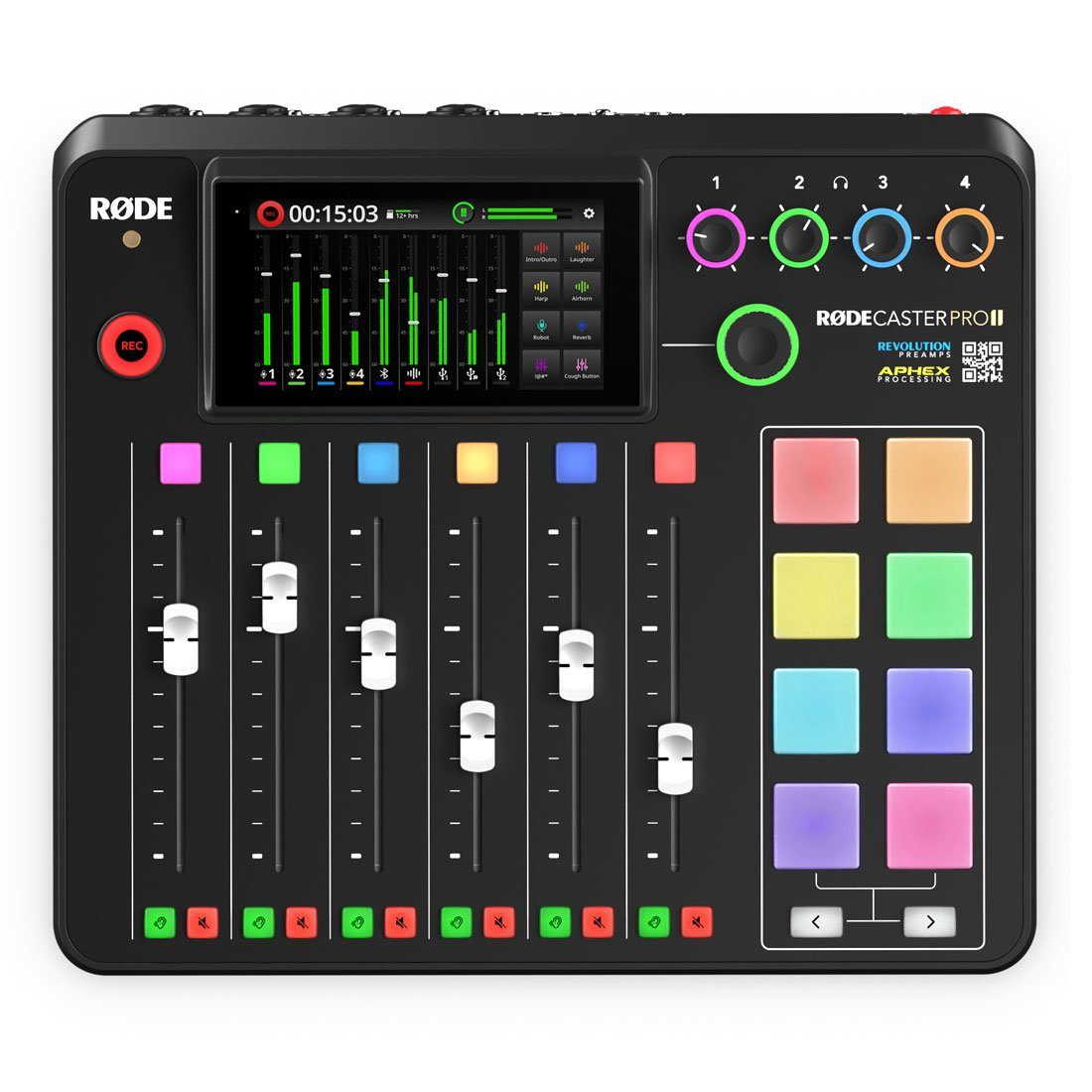 RØDE Rode Rodecaster Pro II Station mit Podmic mit Kabel Digitales Aufnahmegerät (Dual USB-Audio Interface)