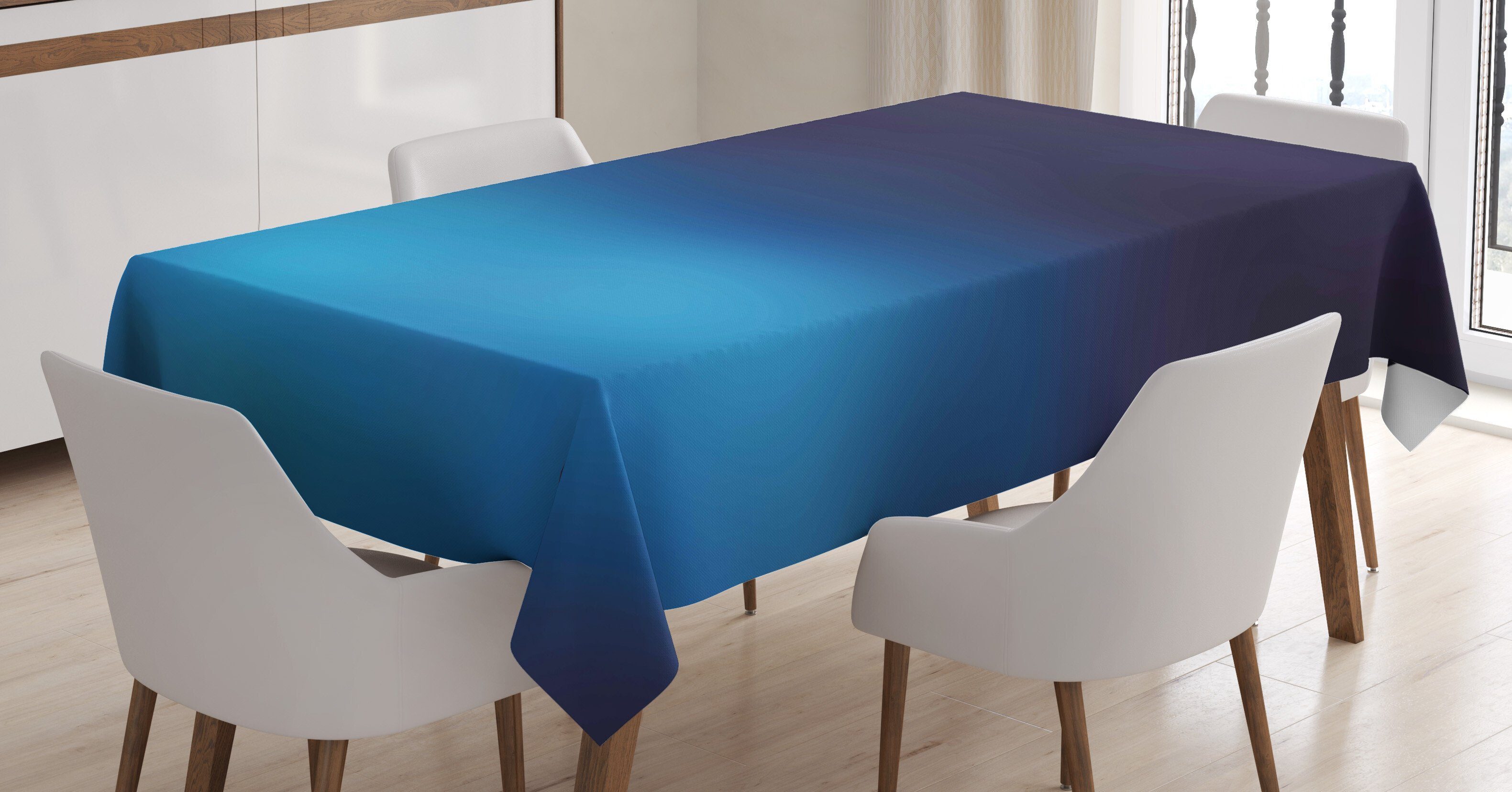 Abakuhaus Tischdecke Farbfest Waschbar Für Bereich Marine den geeignet Ombre inspiriert Blau Außen Ozean Farben, Klare
