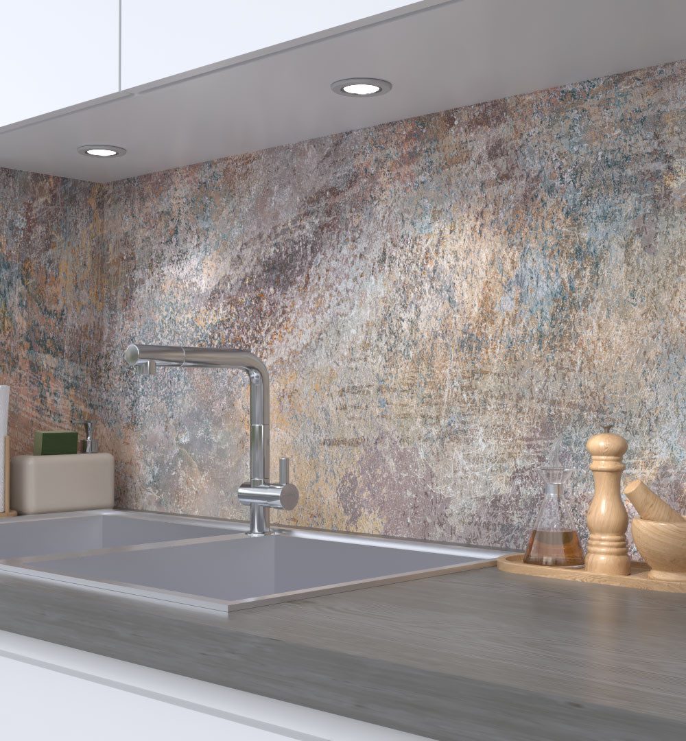 MyMaxxi Кухняnrückwand Кухняnrückwand selbstklebend Abstrakter abgenutzter Beton Folie, (Klebefolie passend geschnitten und gerollt B 60 cm x H 60 cm), Abgenutzter Beton B 60 cm x H 60 cm