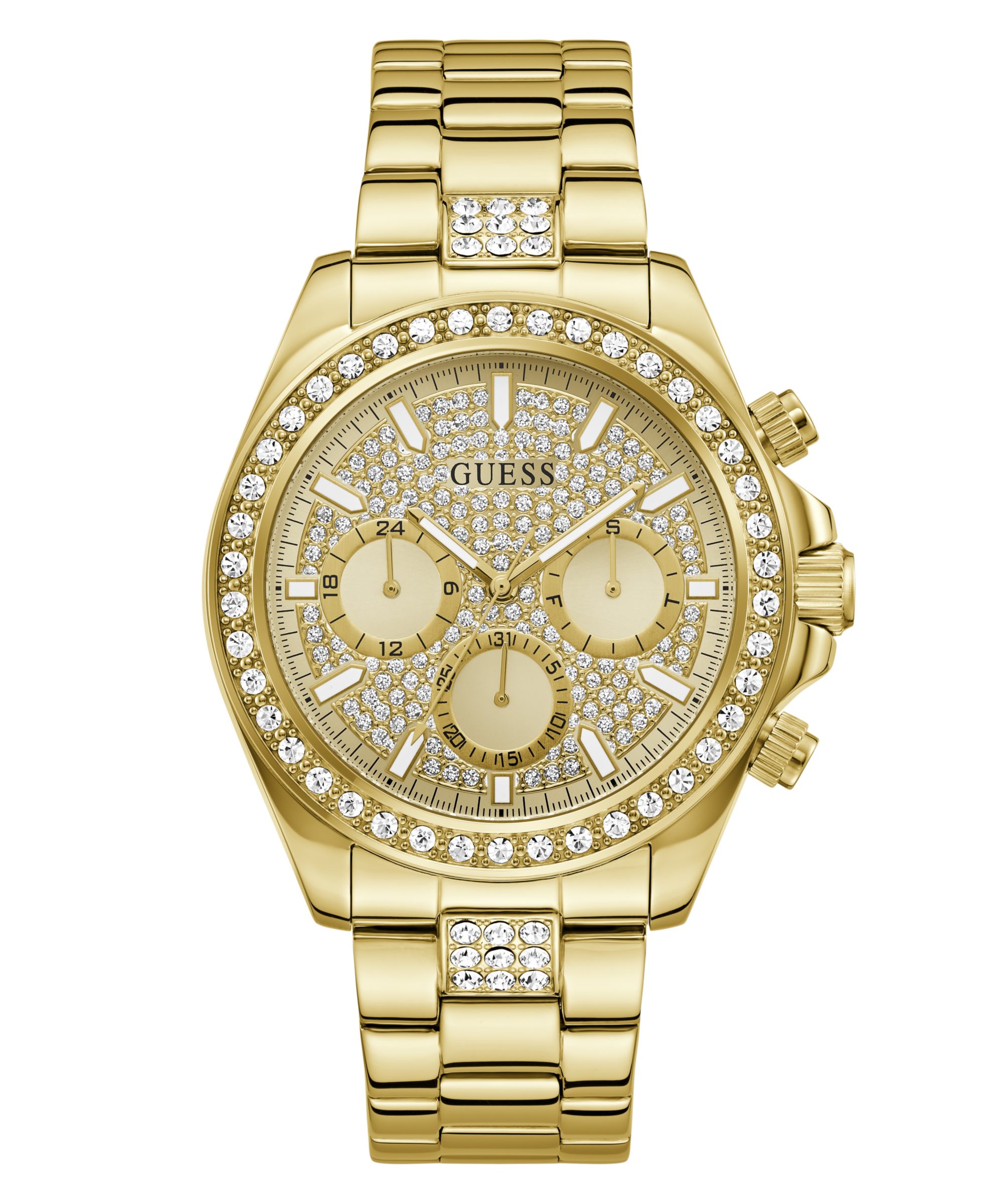 Guess Multifunktionsuhr VICTOR GW1136G2, Quarzuhr, Armbanduhr, Herrenuhr, Edelstahlarmband, analog, Tag
