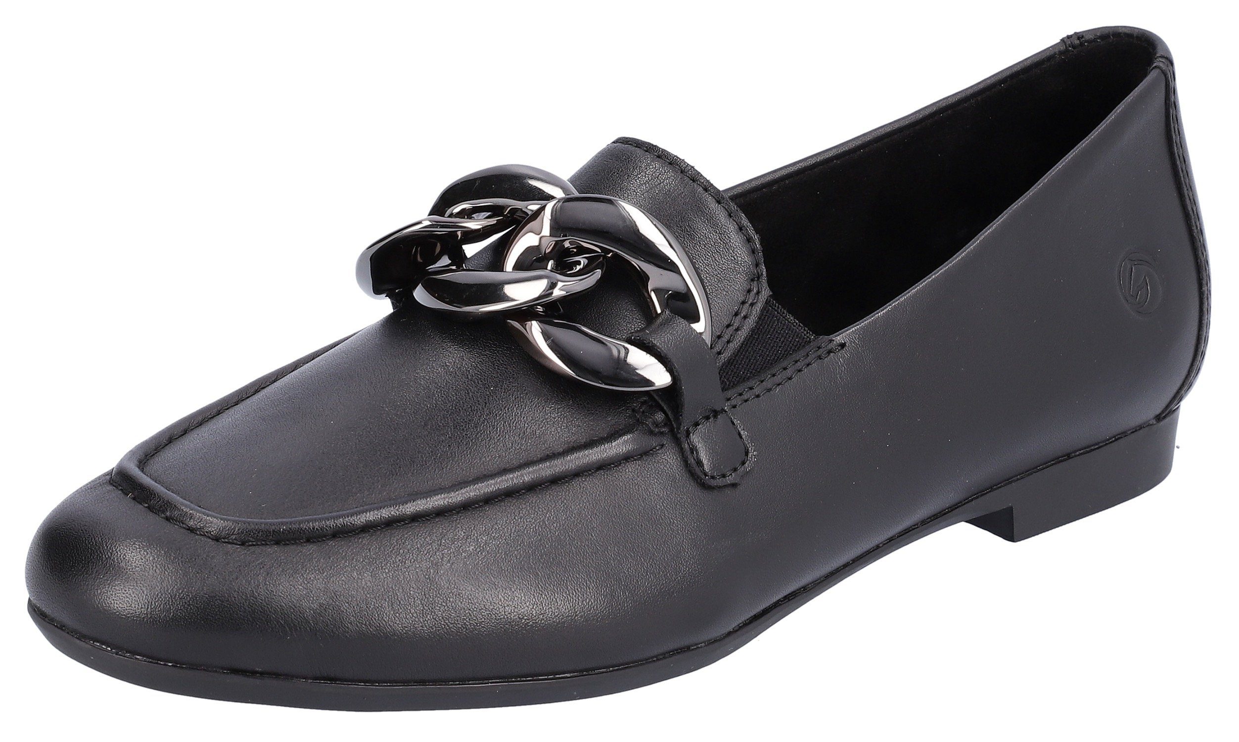 Remonte Loafer Slipper, Businness Schuh mit auffälliger Zierkette