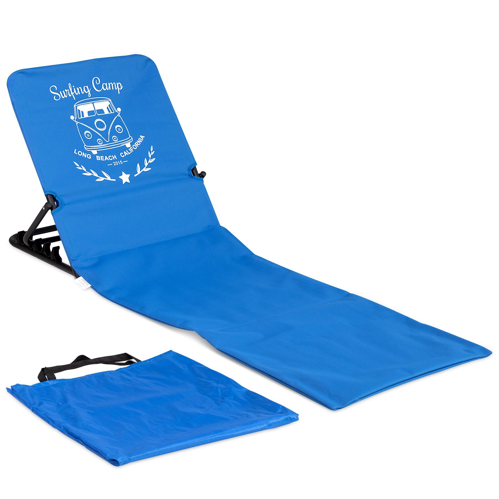 JEMIDI Campingliege Strandmatte mit Rückenlehne faltbar 47x145cm