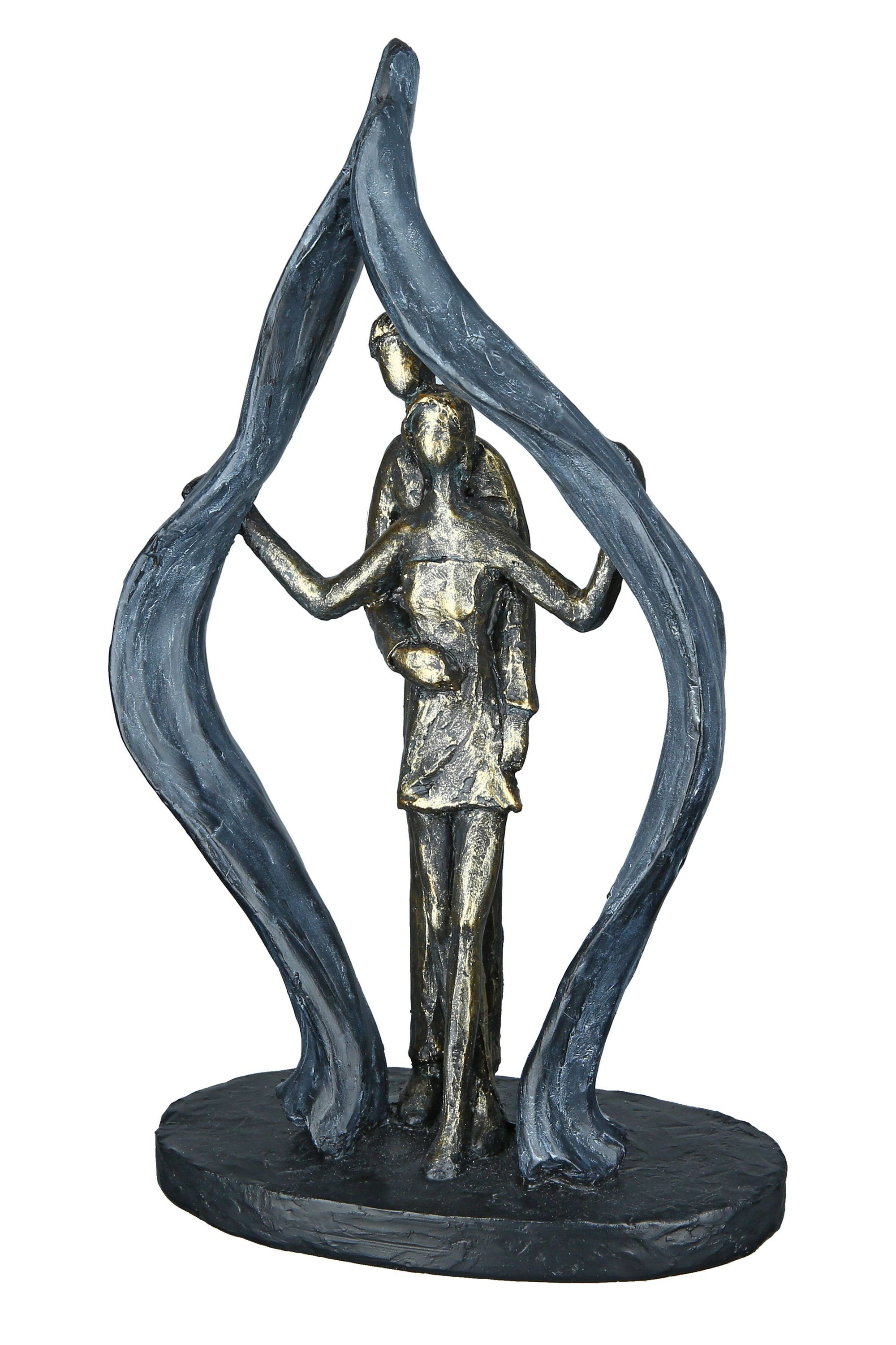 GILDE Dekofigur A 25cm new beginning bronze-grau - 15cm GILDE Skulptur B. - x H