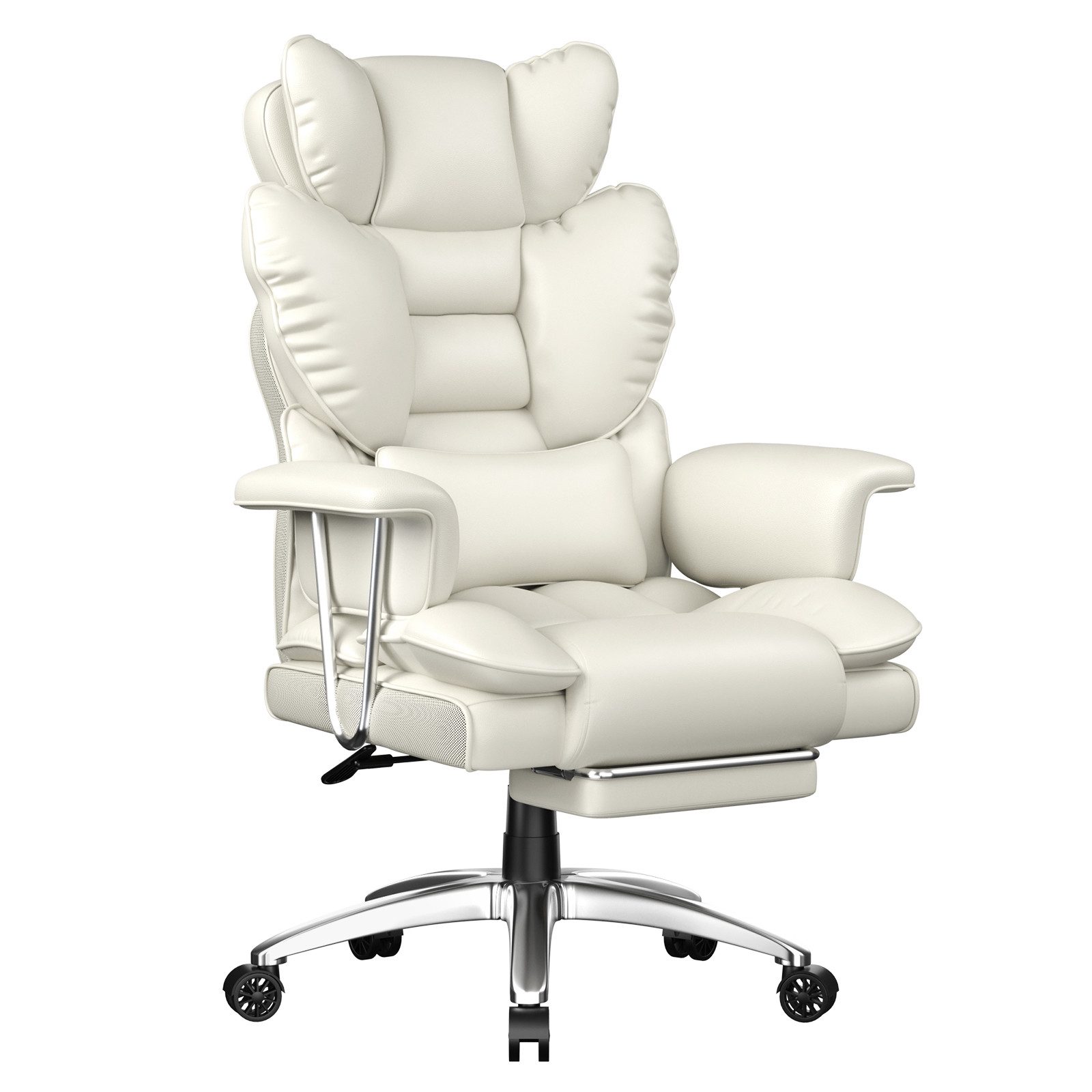 ZAISZE Bürostuhl Ergonomischer Bürostuhl mit Ruhefunktion, 136° Neigung (Spar-Set), Arretierbare Rückenlehne, klappbare Fußstütze, Belastbarkeit: 150 kg
