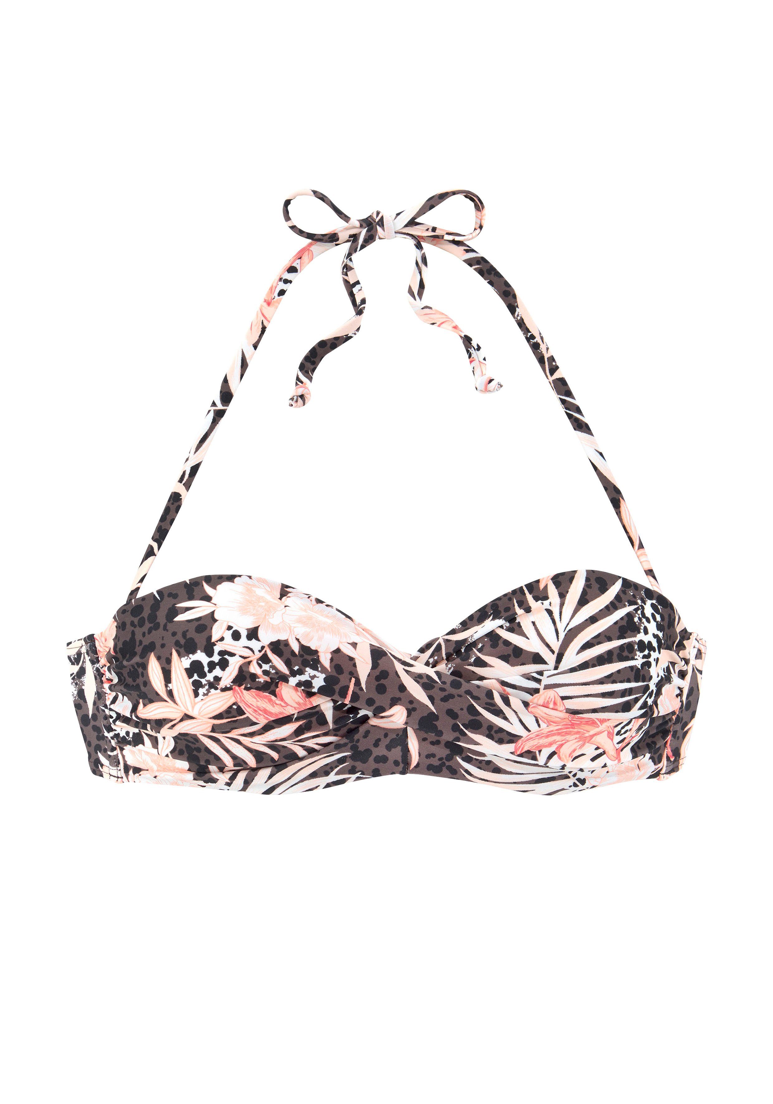 Buffalo Bügel-Bandeau-Bikini-Top Branda, mit floralem Design