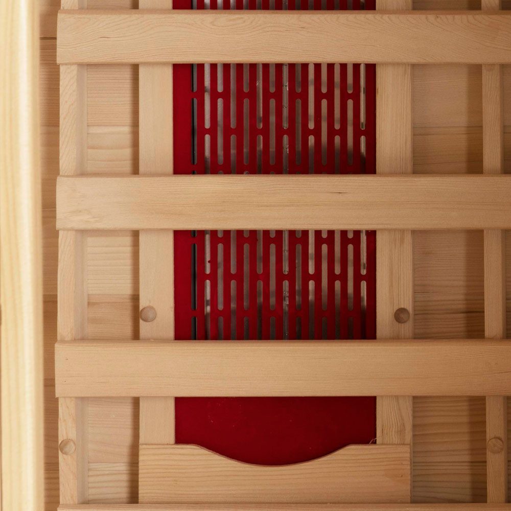 HOME DELUXE Infrarotkabine REDSUN - S, BxTxH: 90 x 90 x 190 cm, 50 mm, für 1 Person, 4 Hochleistungs-Infrarotstrahler, Infrarotsauna – Bild 4 von 5