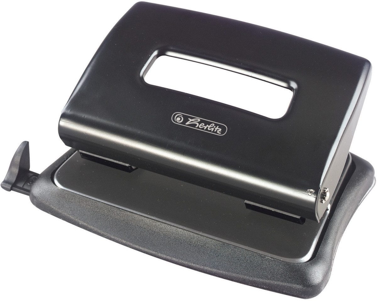 Herlitz Перфоратор Bürolocher 1,6mm schwarz mit Anschlagschiene
