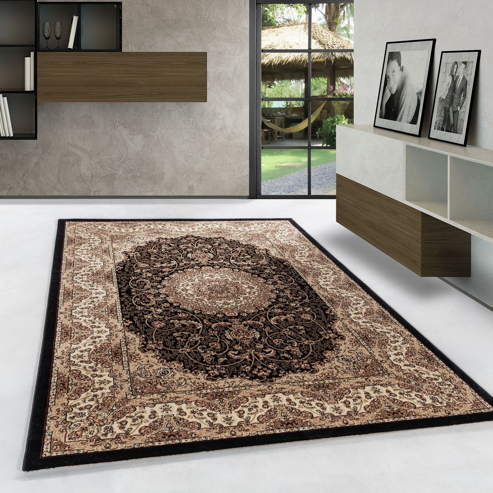 Design 9 Orientteppich Höhe: Teppich Kurzflor Carpetsale24, Pflegeleicht Wohnzimmer mm, Orientalisch Design, Läufer, Orientalisch Orient