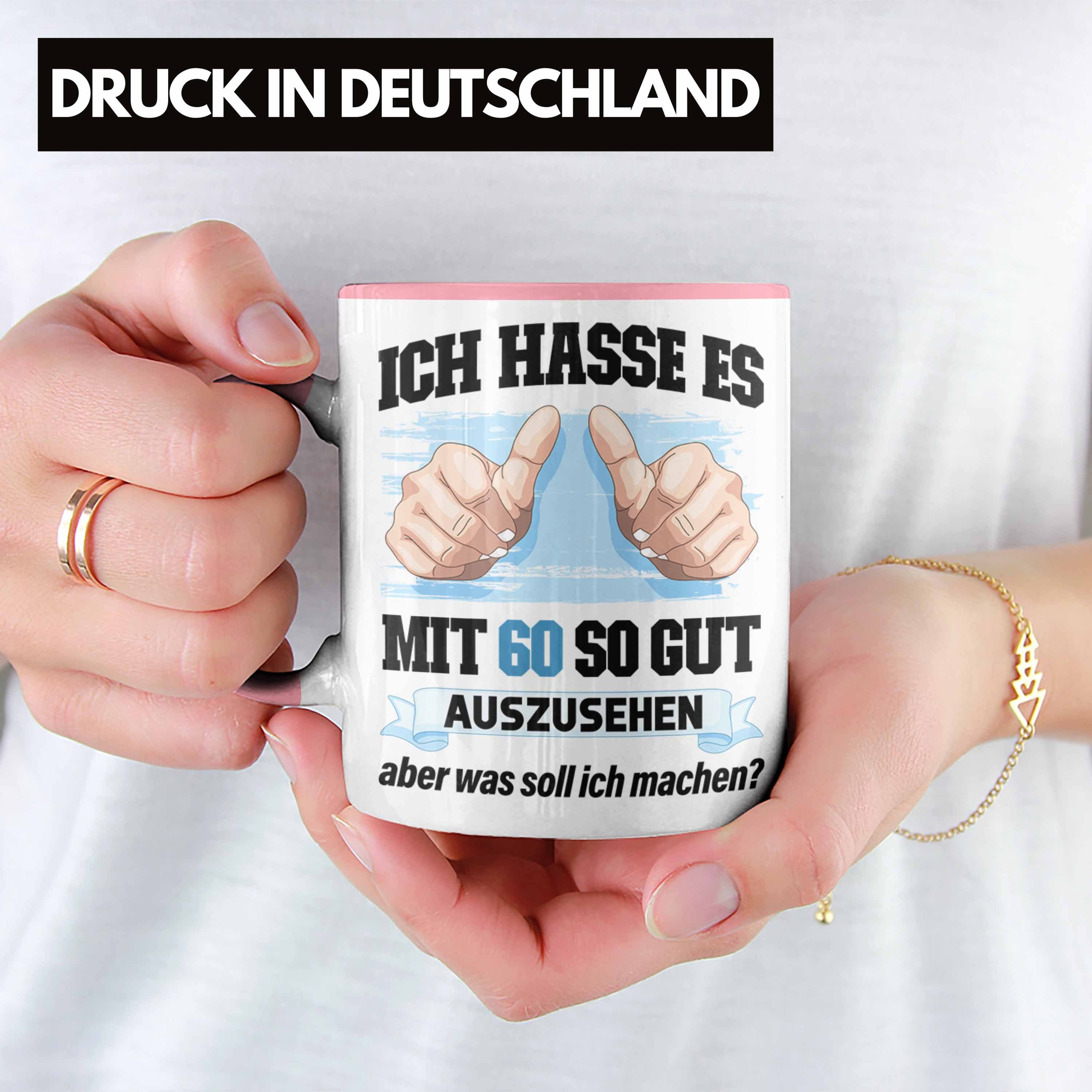 60. Tasse Trendation Geburtstag Lustig - Geschenkidee Frau Männer 60er Rosa Frauen Deko 60 Geschenke Tasse Mutter Mann Trendation Vater Geschenk