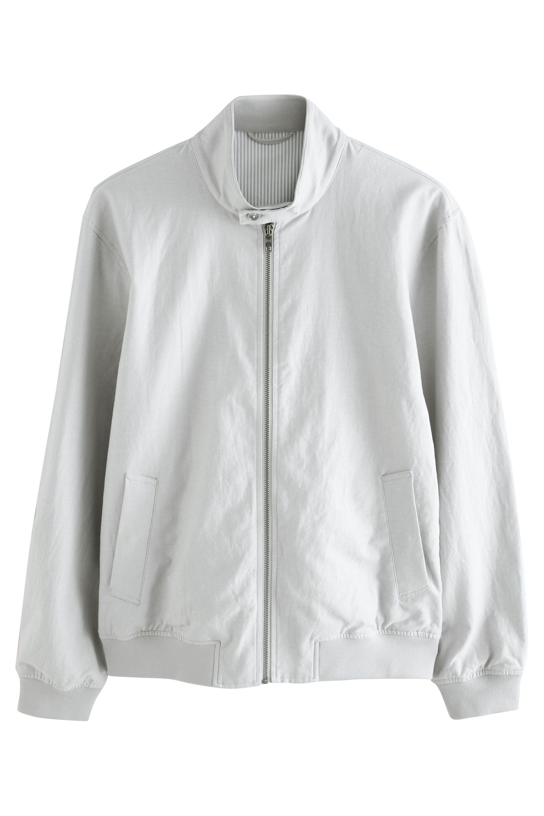 Next Blouson Leichte Harrington-Jacke aus Leinengemisch günstig online kaufen