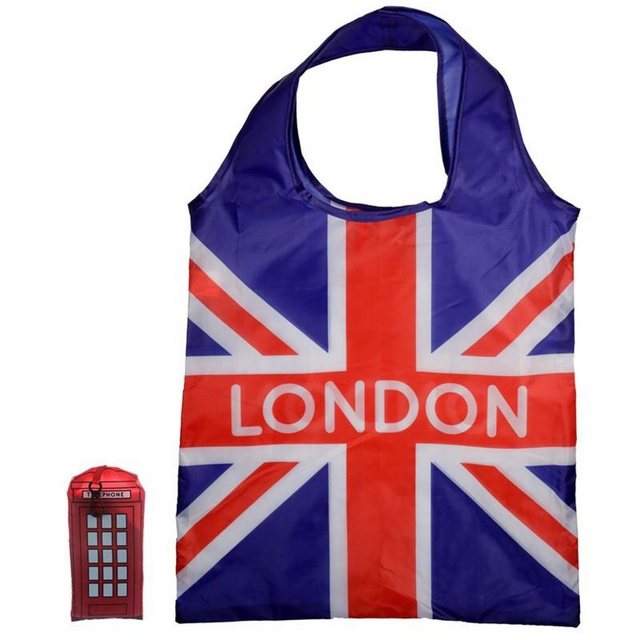 Puckator Einkaufsshopper Faltbare Einkaufstasche – London Icons Rote Telefonzelle (pro Stück)