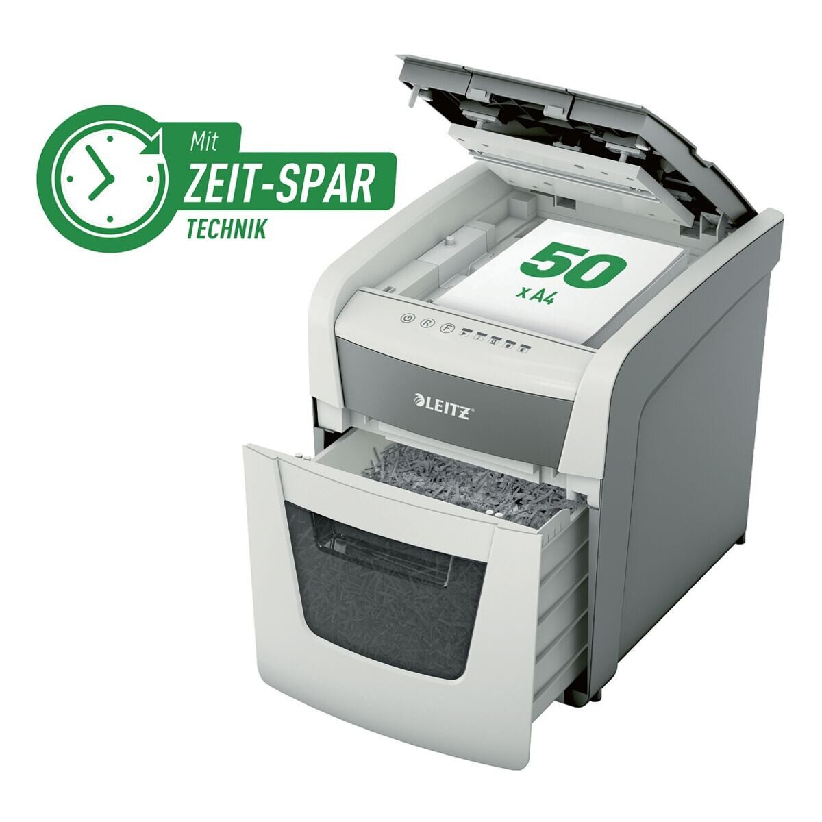 LEITZ Aktenvernichter Small Office 50, Partikelschnitt 4x28 mm, bis 50 Blatt, 20 Liter