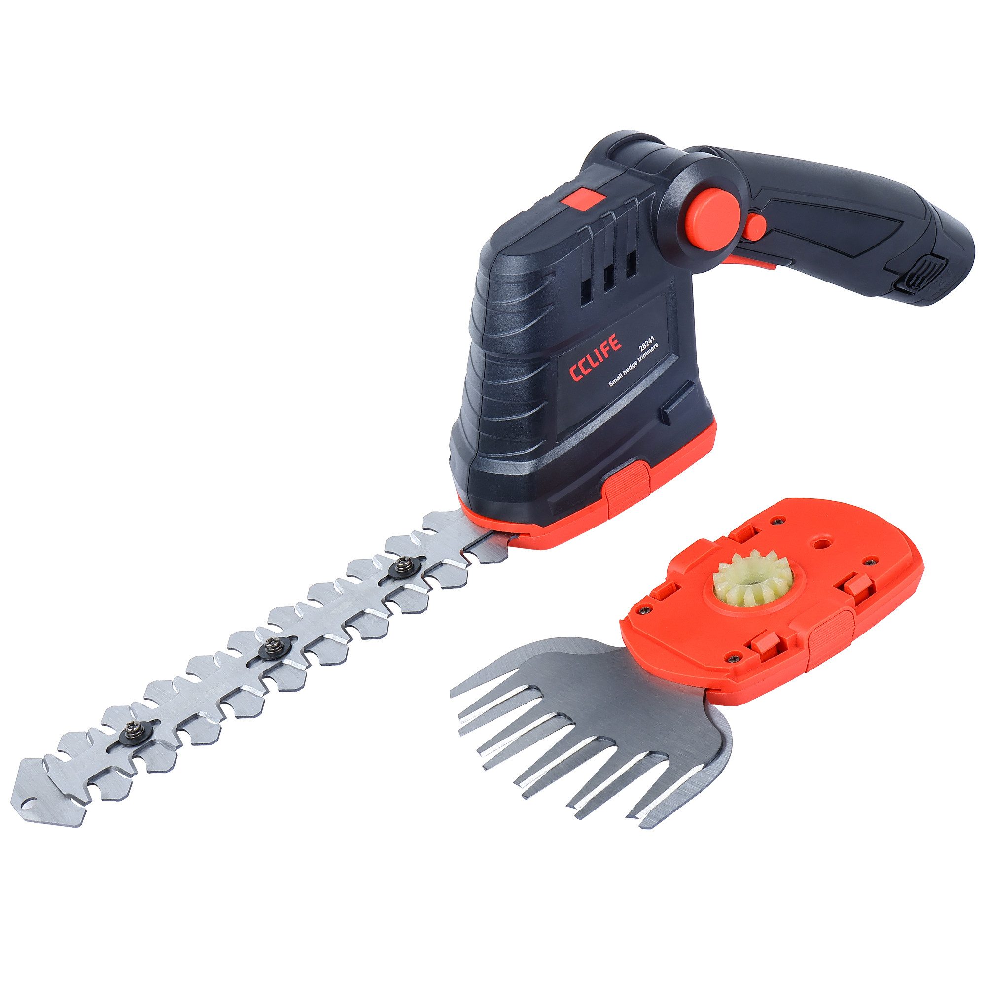 CCLIFE Akku-Gras- und Strauchscherenset CCLIFE 2 in 1 Akku Grasschere und Heckenschere Set 10.8V mit Akku