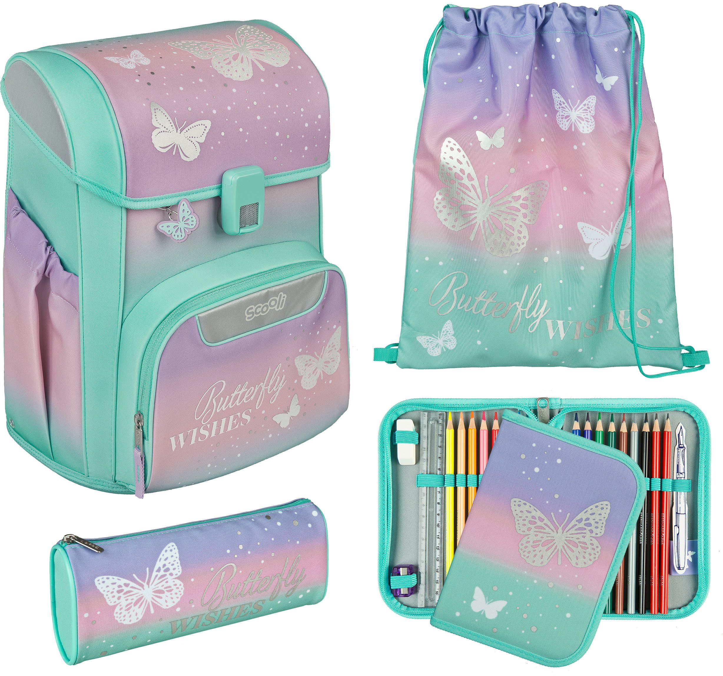 Scooli Schulranzen Easy Start (Set, 5-tlg), Tornister, Ranzen