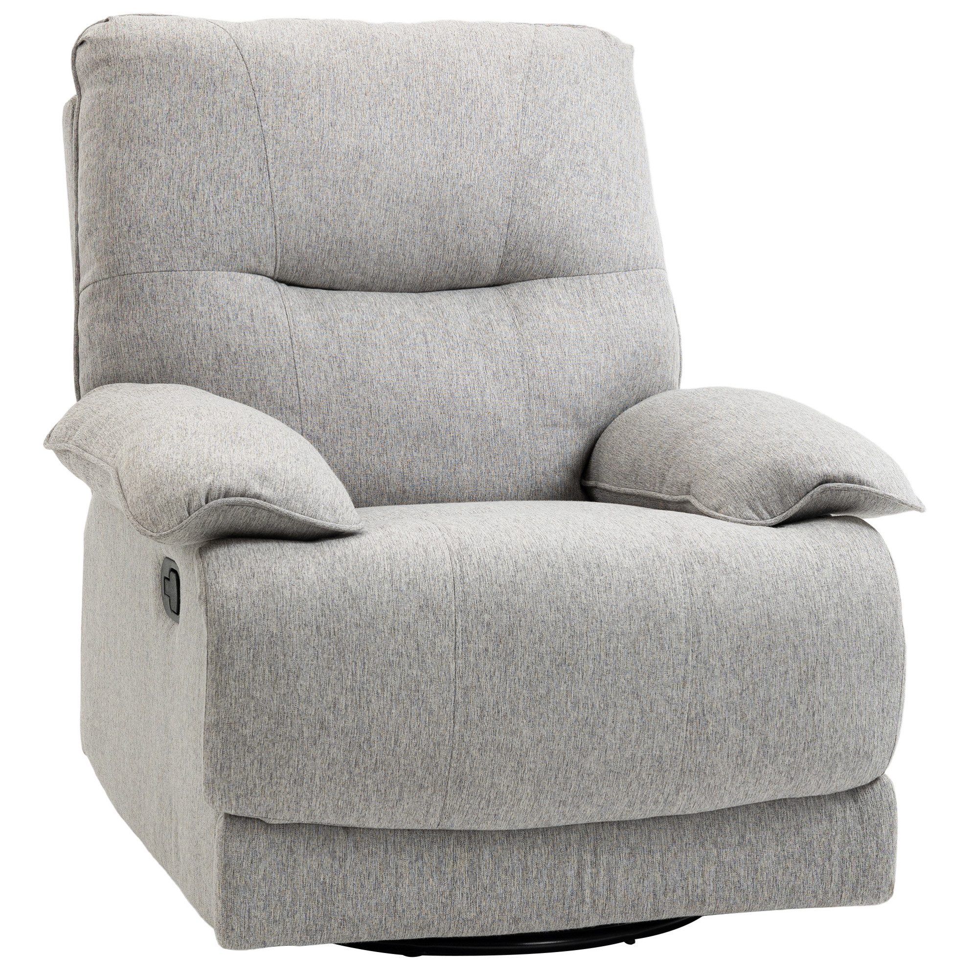 REDOM TV-Sessel Fernsehsessel Relaxsessel drehbar mit Liegefunktion (1-St., mit Federkern, Fußstütze integriert, gepolsterter Sitz), TV Sessel für Wohnzimmer 89 x 98 x 101 cm Schlafzimmer
