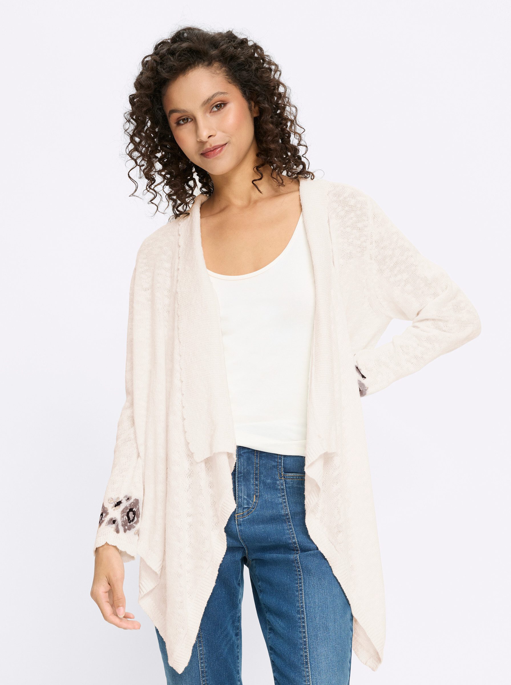 heine Strickjacke Cardigan Langarm Feinstrick günstig online kaufen