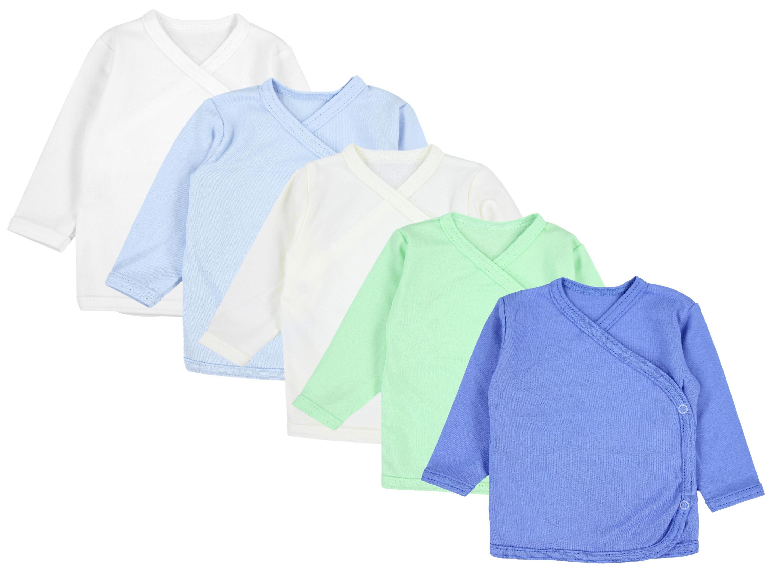 Wickelshirt Unisex Baby Langarm 5er Set