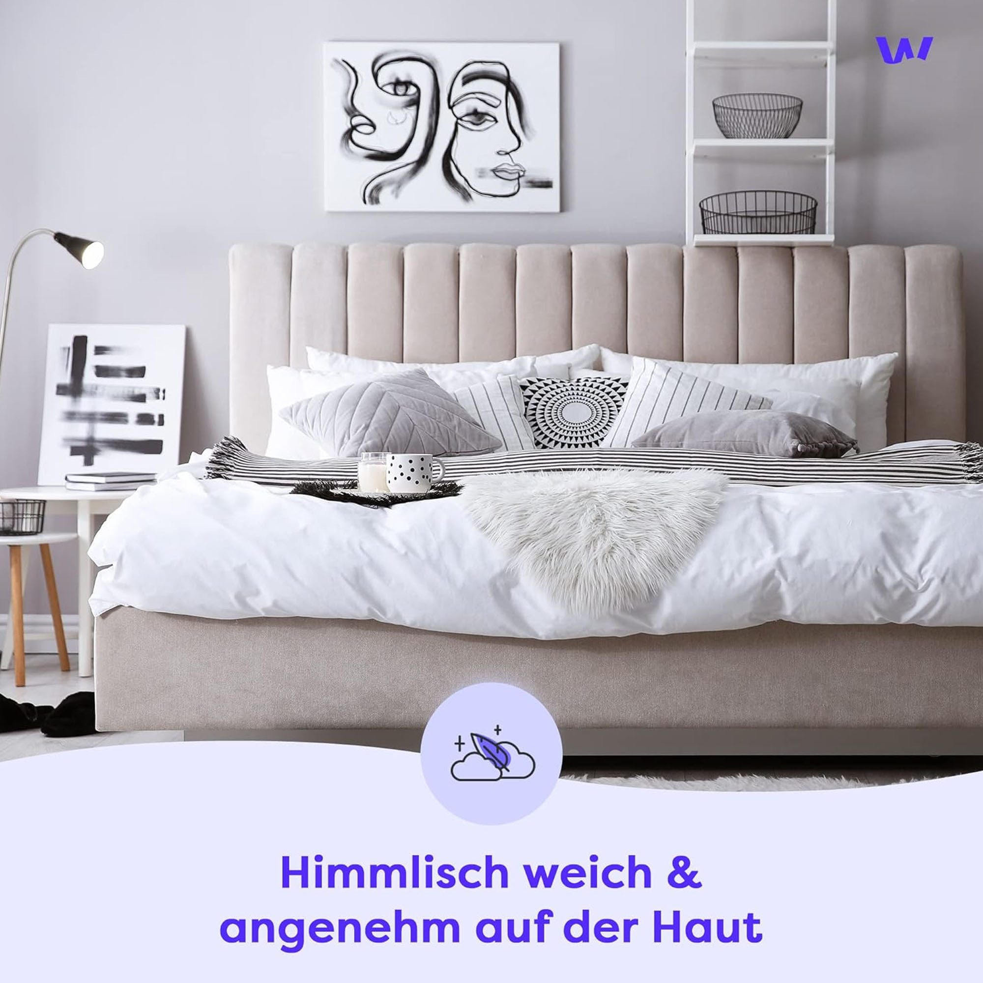 Wolkenfeld Kissenbezug Renforcé Kissenbezug Baumwolle - Natürlich weiches Schlafgefühl, (1 Stück), Größe 80x80, 40x80 und 70x90 cm; versteckter Reißverschluss