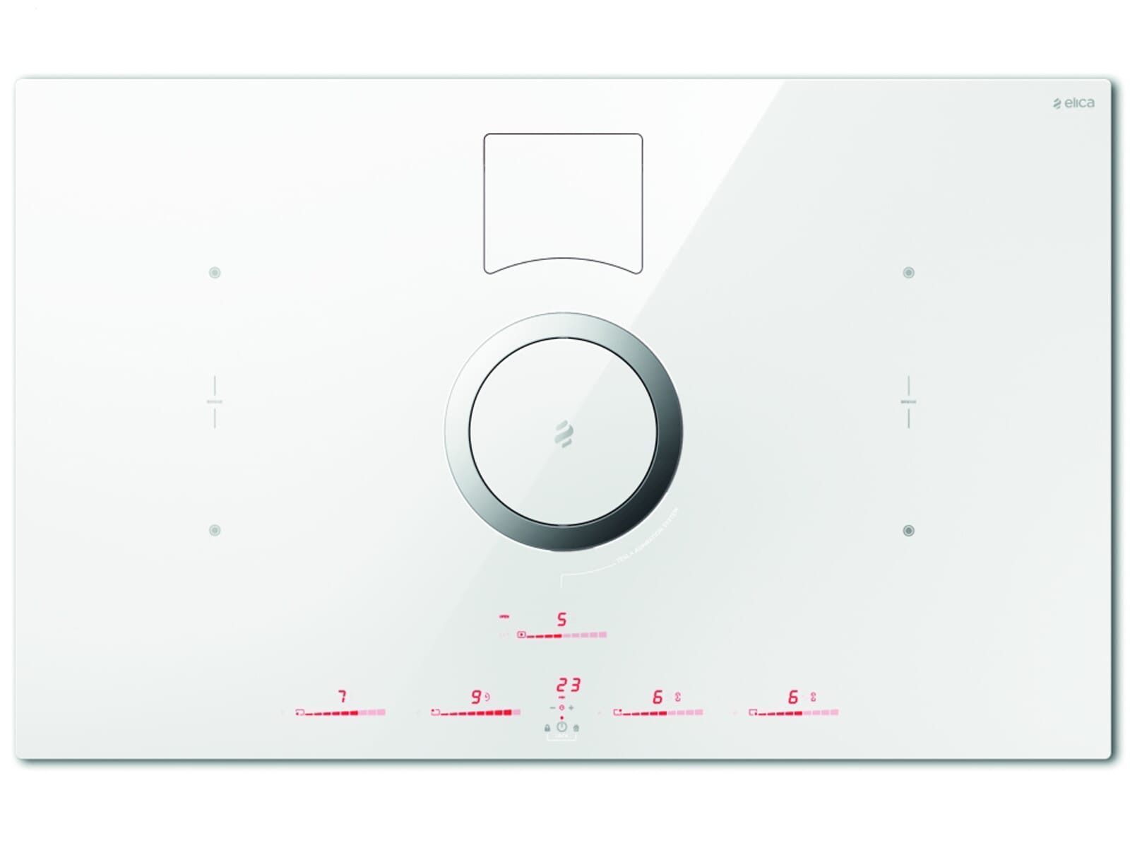 Elica Kochfeld mit Dunstabzug PRF0146213A, Timer, TouchControl-Bedienung
