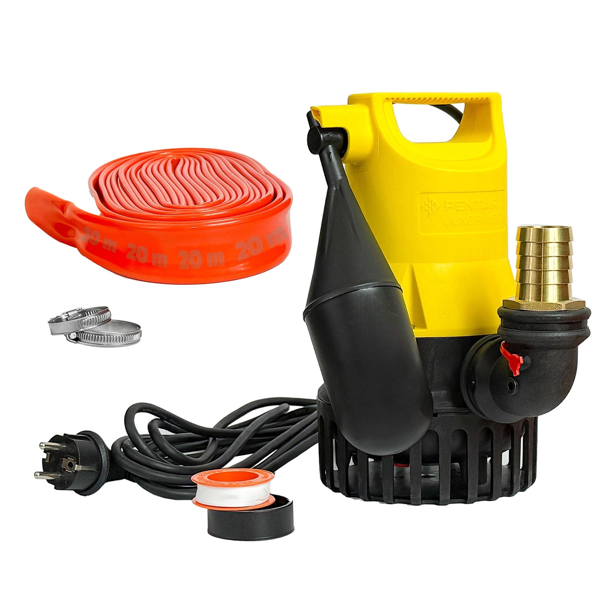 Bandloo Schmutzwasserpumpe BANDLOO JP50000 – Jung U3KS Set + 20 m Schlauch + DN 32 Anschluss (1-tlg)