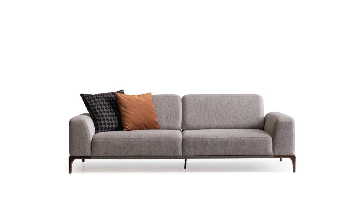 JVmoebel Sofa, Wohnzimmer Sofa 3 Sitzer Design Stil Möbel Moderne Sofas grau Neu