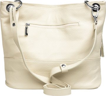 Caspar Gürteltasche TL809 sportlich elegante 2-in-1 Damen Leder Schulter- und Umhängetasche