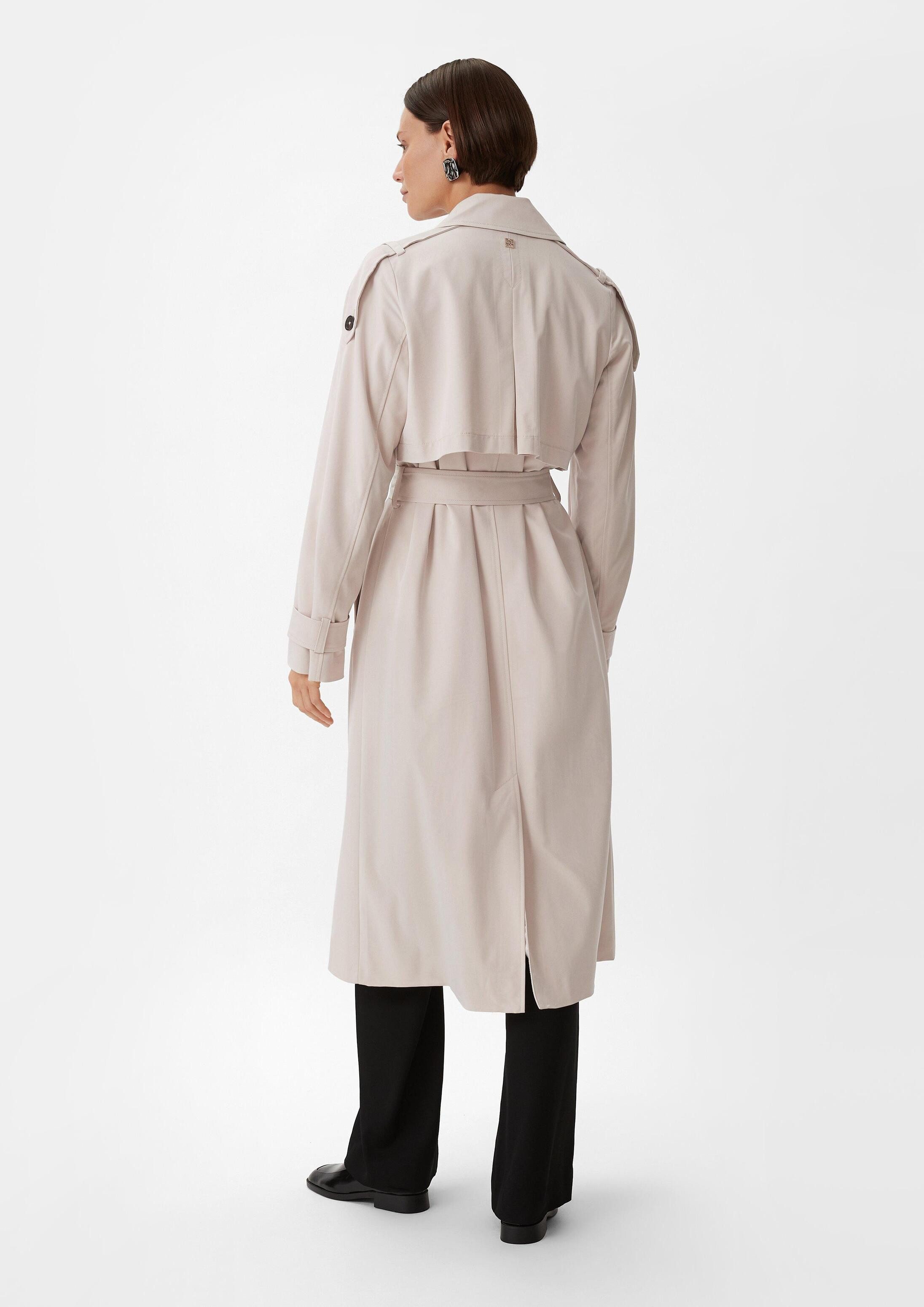 comma Trenchcoat Outdoor-Mantel Trenchcoat mit Bindegürtel