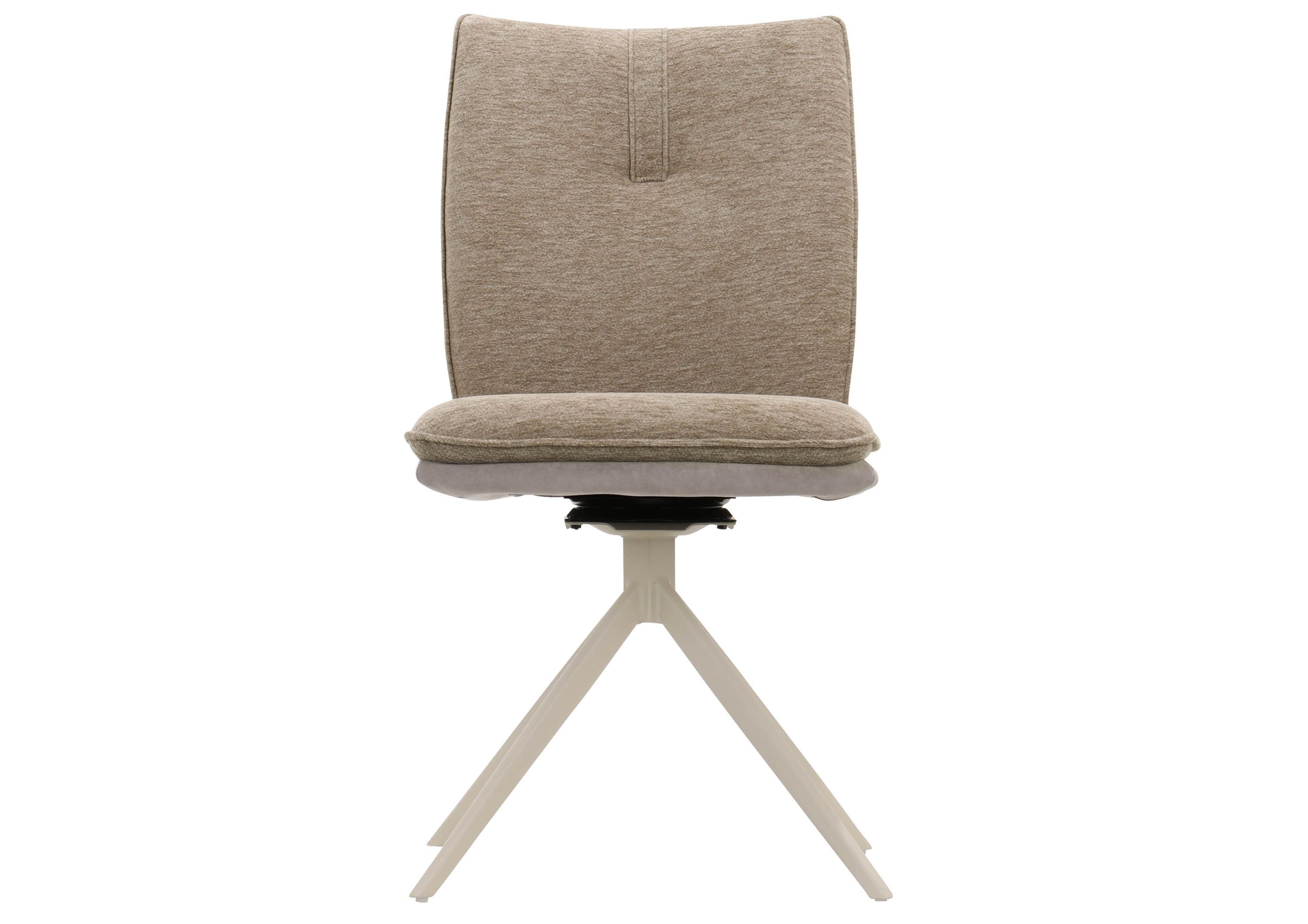 Massivmoebel24 Polsterstuhl POLSTERSTÜHLE 100% Polyester beige / braun (100% Polyester Eisen teilmontiert 19 kg POLSTERSTÜHLE #02), beige / braun
