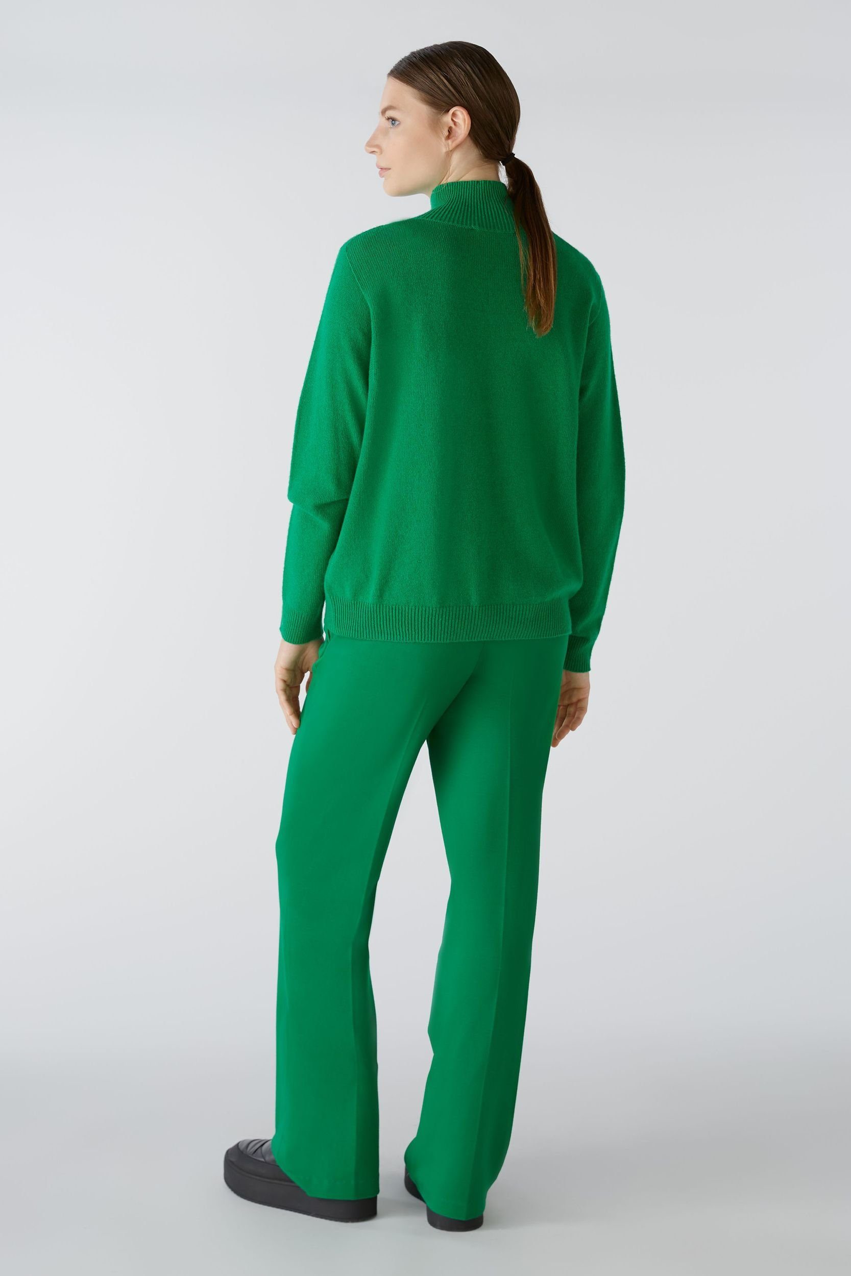Wollmischung green Oui Stehkragenpullover Pullover
