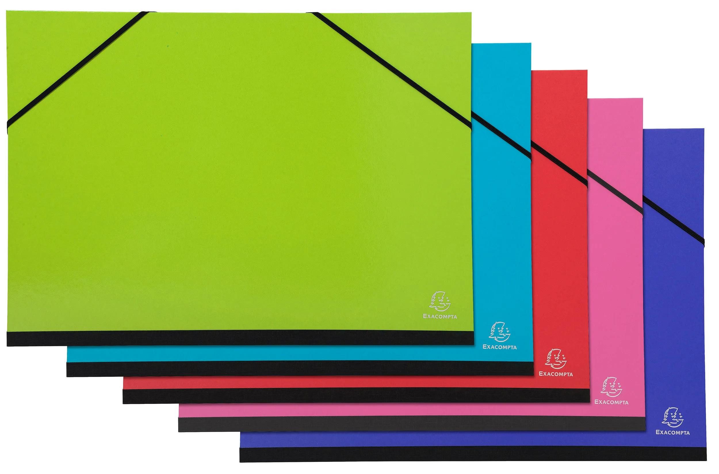 Schreibmappe 5x Zeichenmappe avec élastiques IDERAMA - A3 - sortiert - 25729E