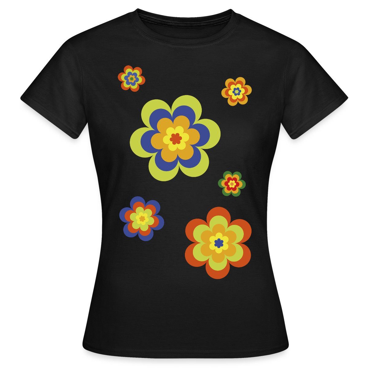 Spreadshirt T-Shirt Hippie Flower Power Blumen günstig online kaufen