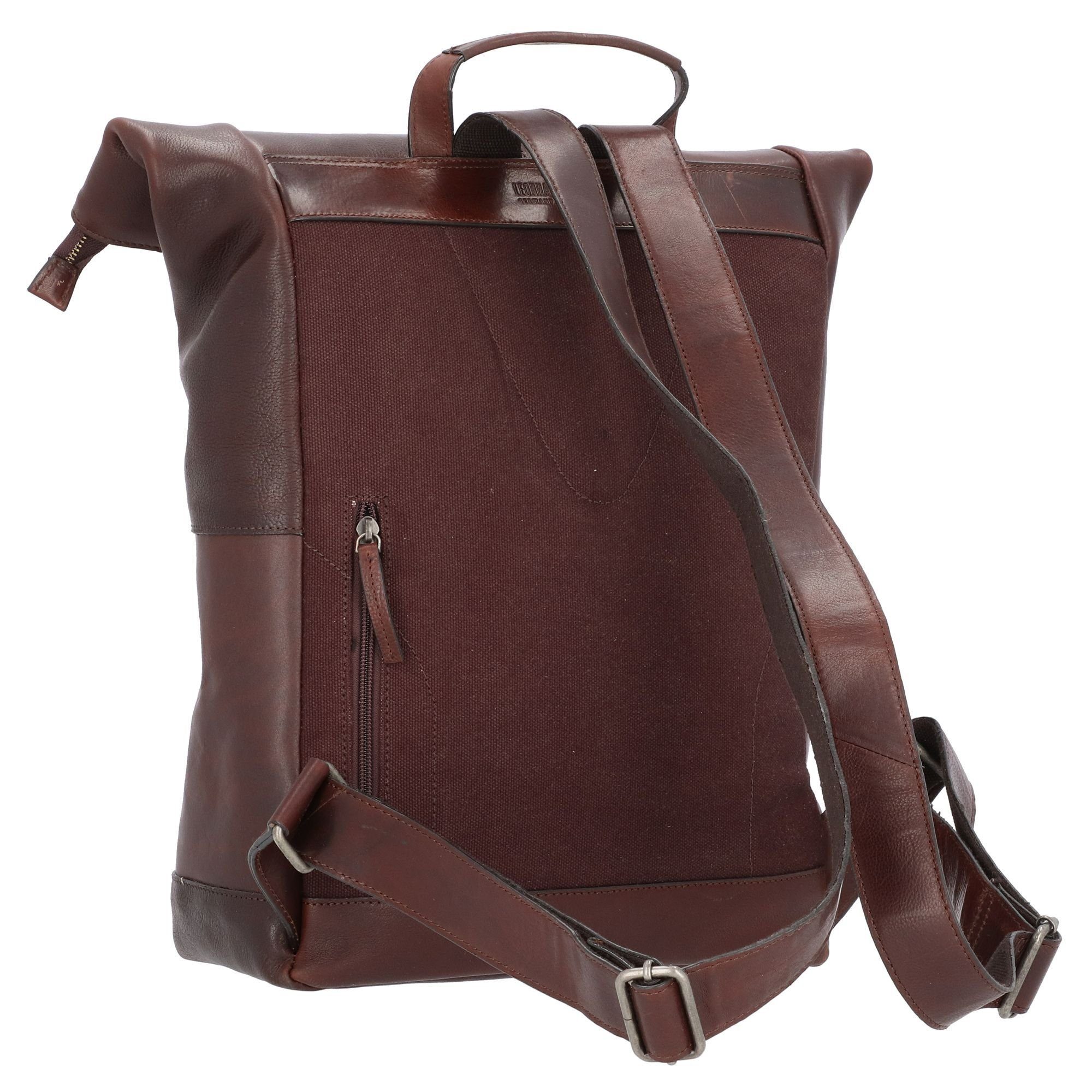 Laptoprucksack Heyden Leonhard Roma, Leder Brown