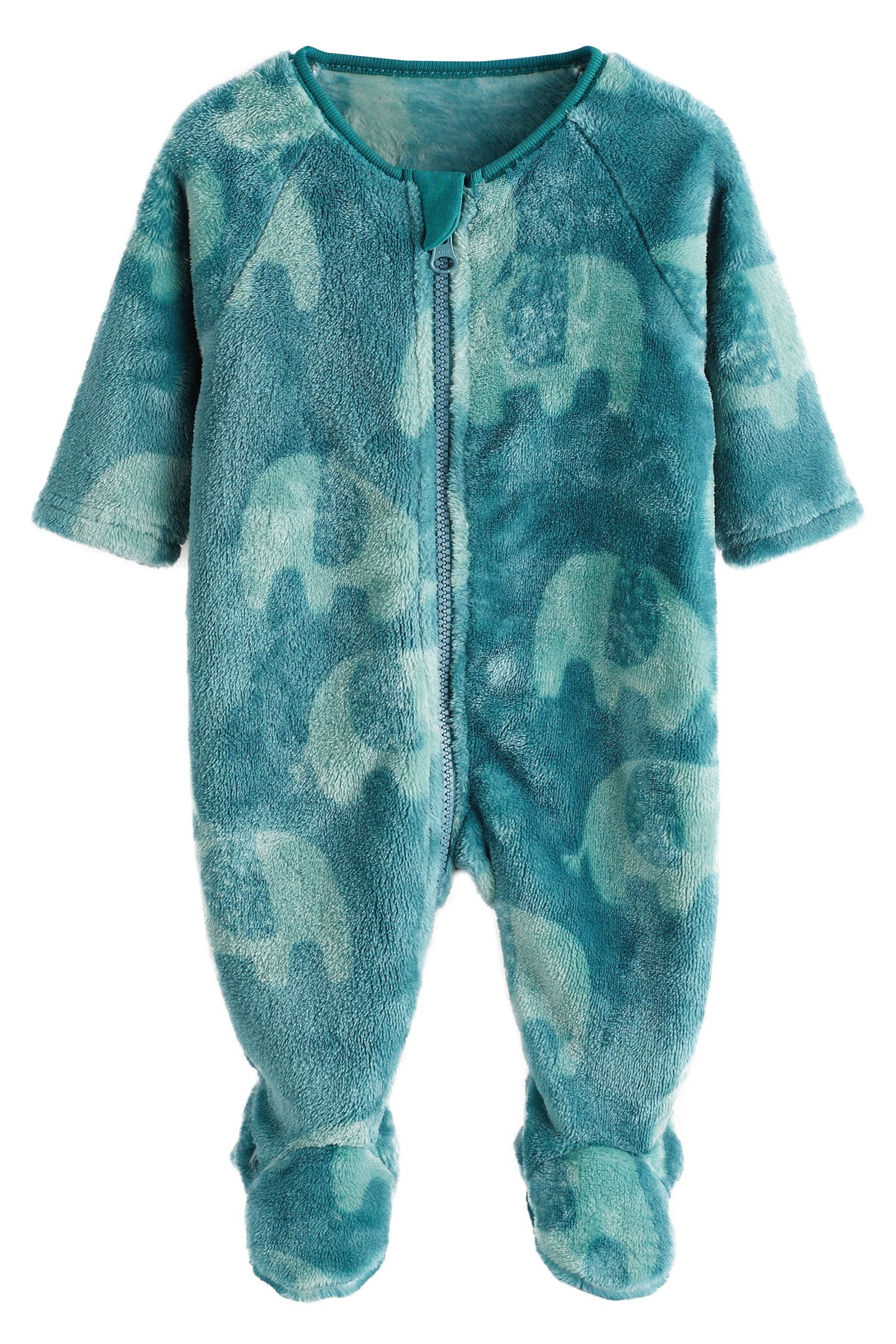 Next Schlafoverall Babyschlafanzug aus Fleece (1-tlg) Teal Blue