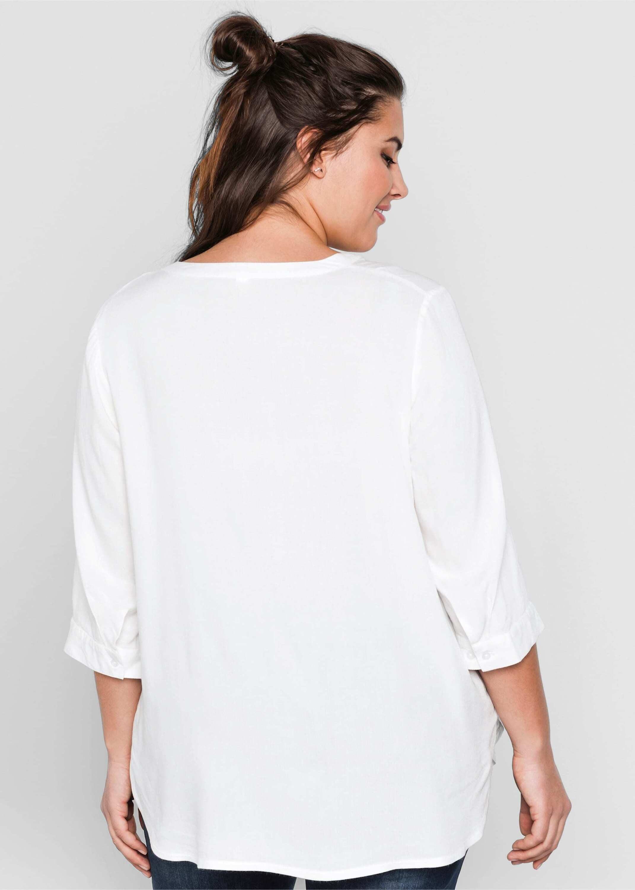 Sheego Klassische Bluse Tunika 3/4-Arm günstig online kaufen