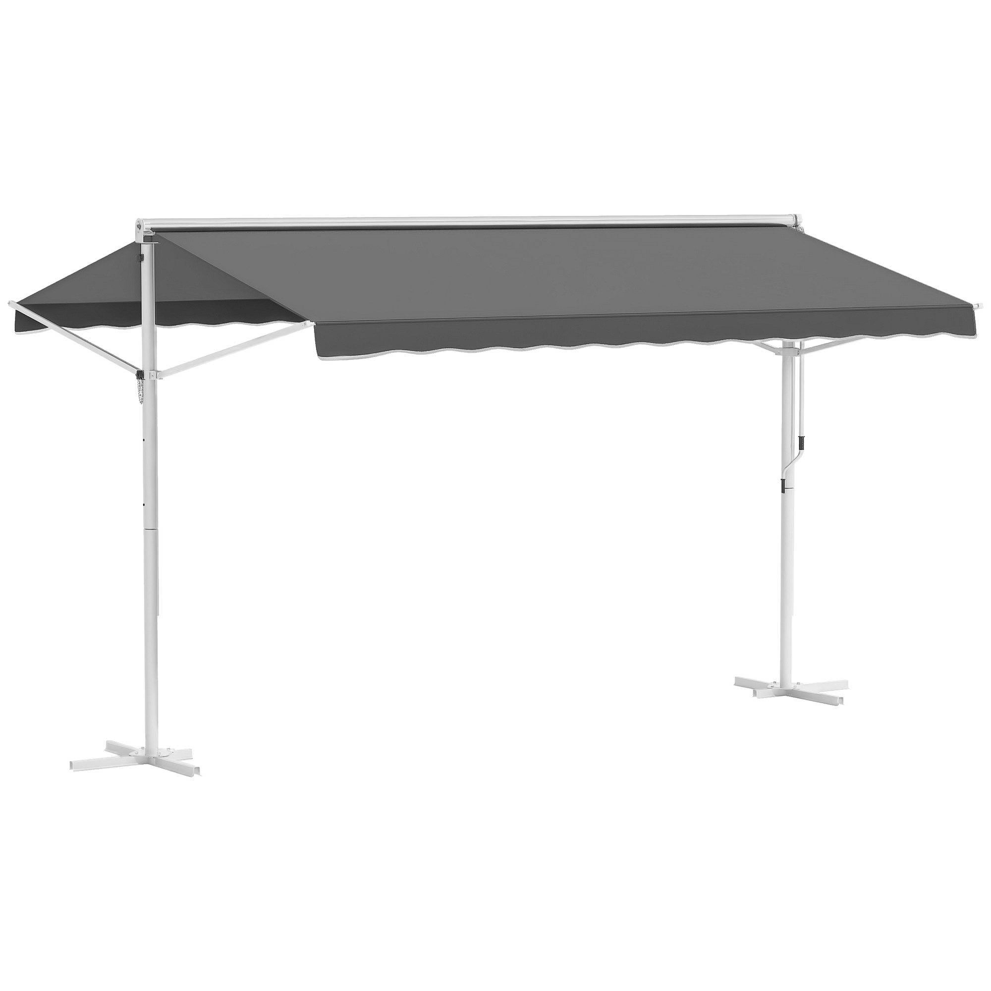 Outsunny Markise Gartenmarkise mit Faltarm Terrasse (Gartenmarkise, 1-St., günstig online kaufen
